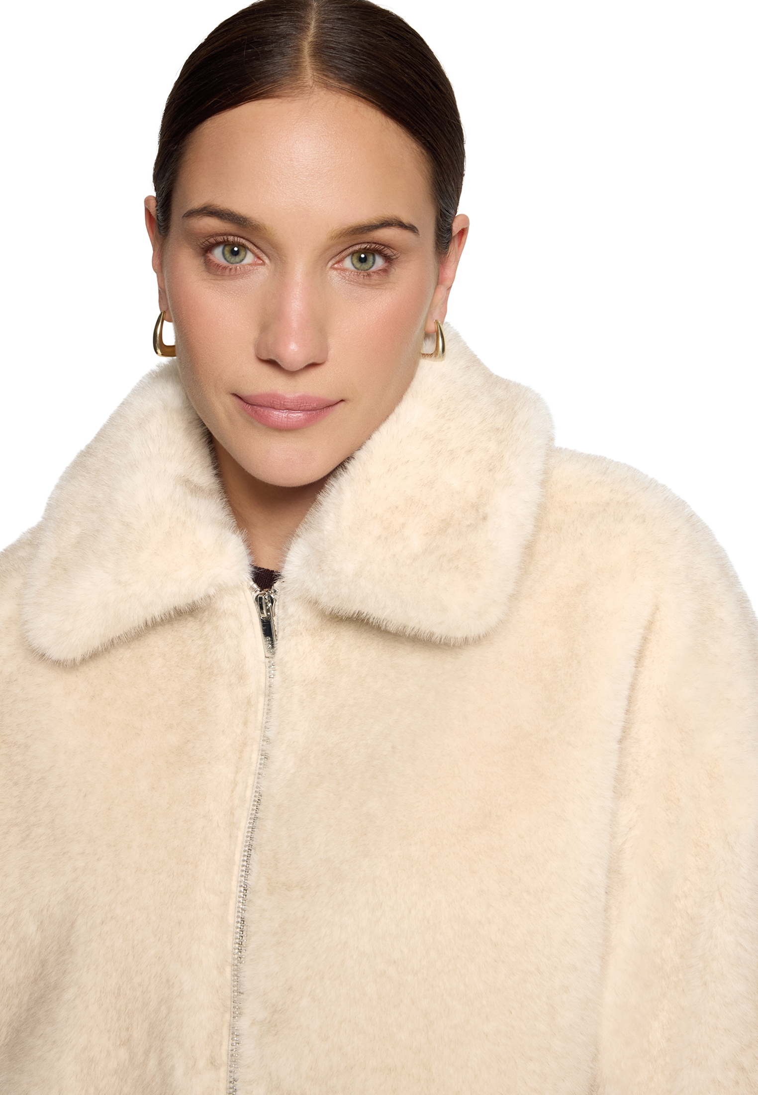 Zero Plüschjacke »Damen mit Reißverschluss«