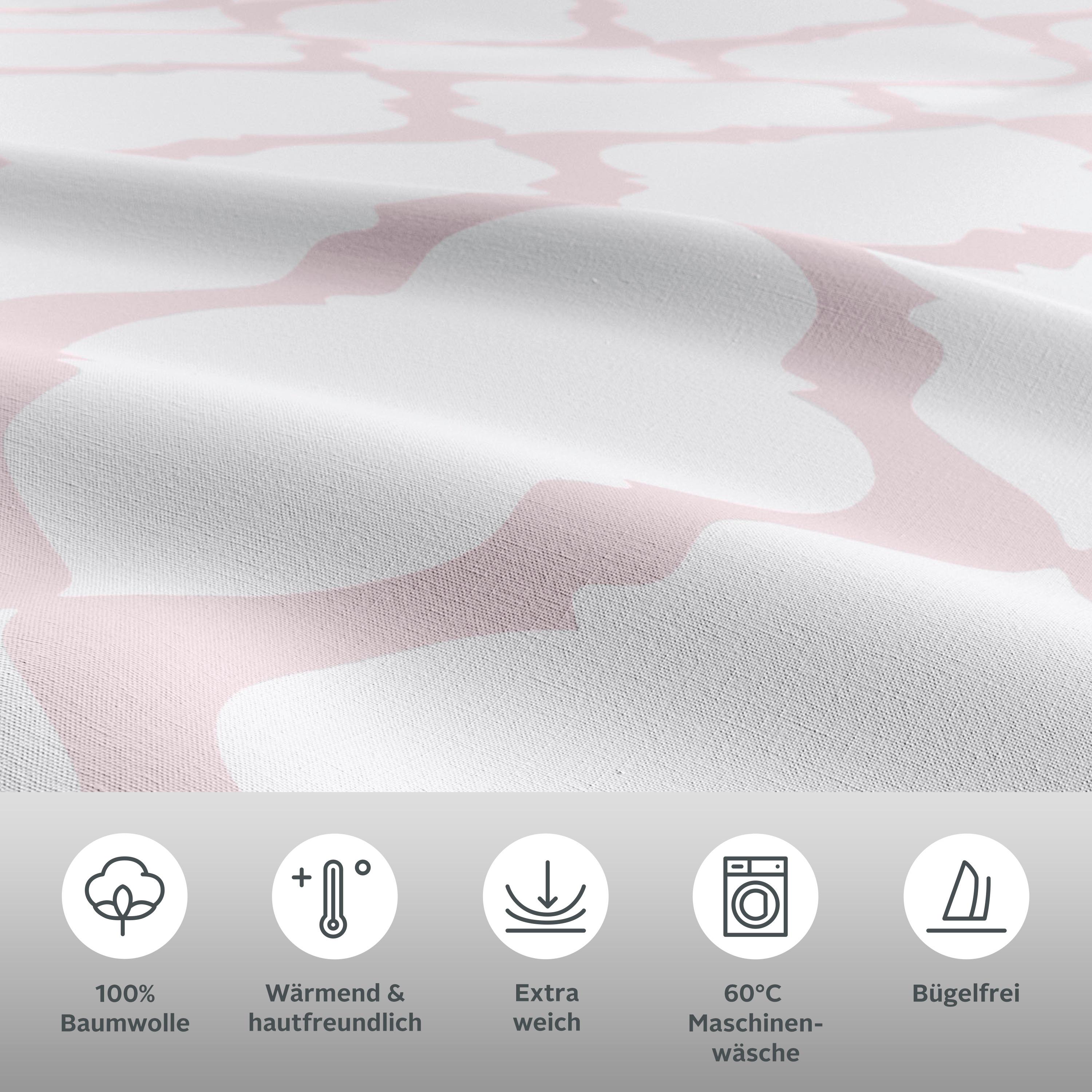 Thumbnail - Home affaire Wendebettwäsche "Alba in Gr. 135x200 oder 155x220 cm" 2 Stk. tlg. Bettwäsche mit Wendeoptik, in verschieden...