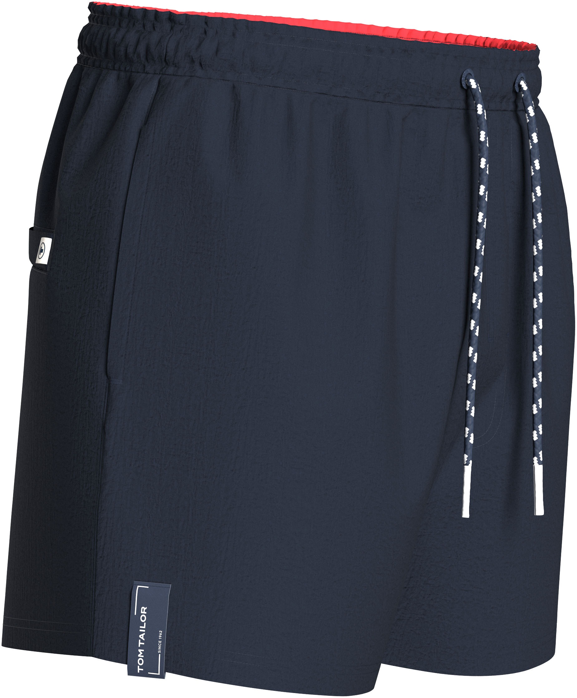 TOM TAILOR Badehose mit gemusterten Kordeln