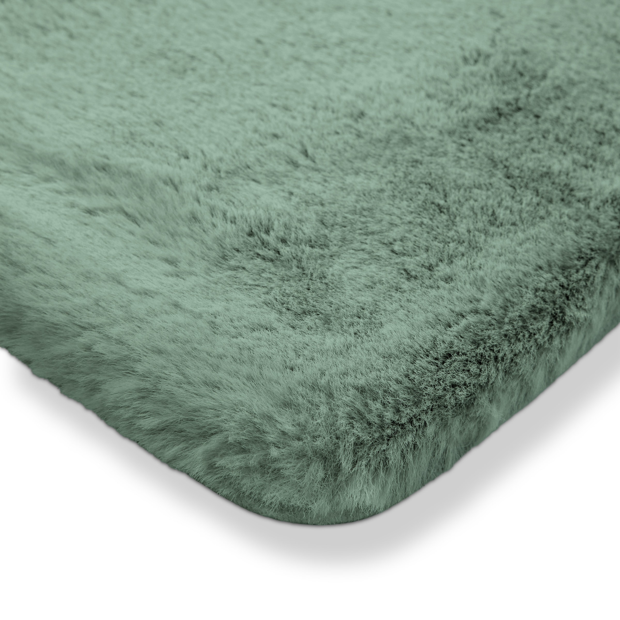 OTTO home Badematte »Lennja« Höhe 25 mm rutschhemmend beschichtet fußbodenheizungsgeeignet Badteppich, getuftet, Uni, antirutsch, flauschig  wie Kaninchenfell