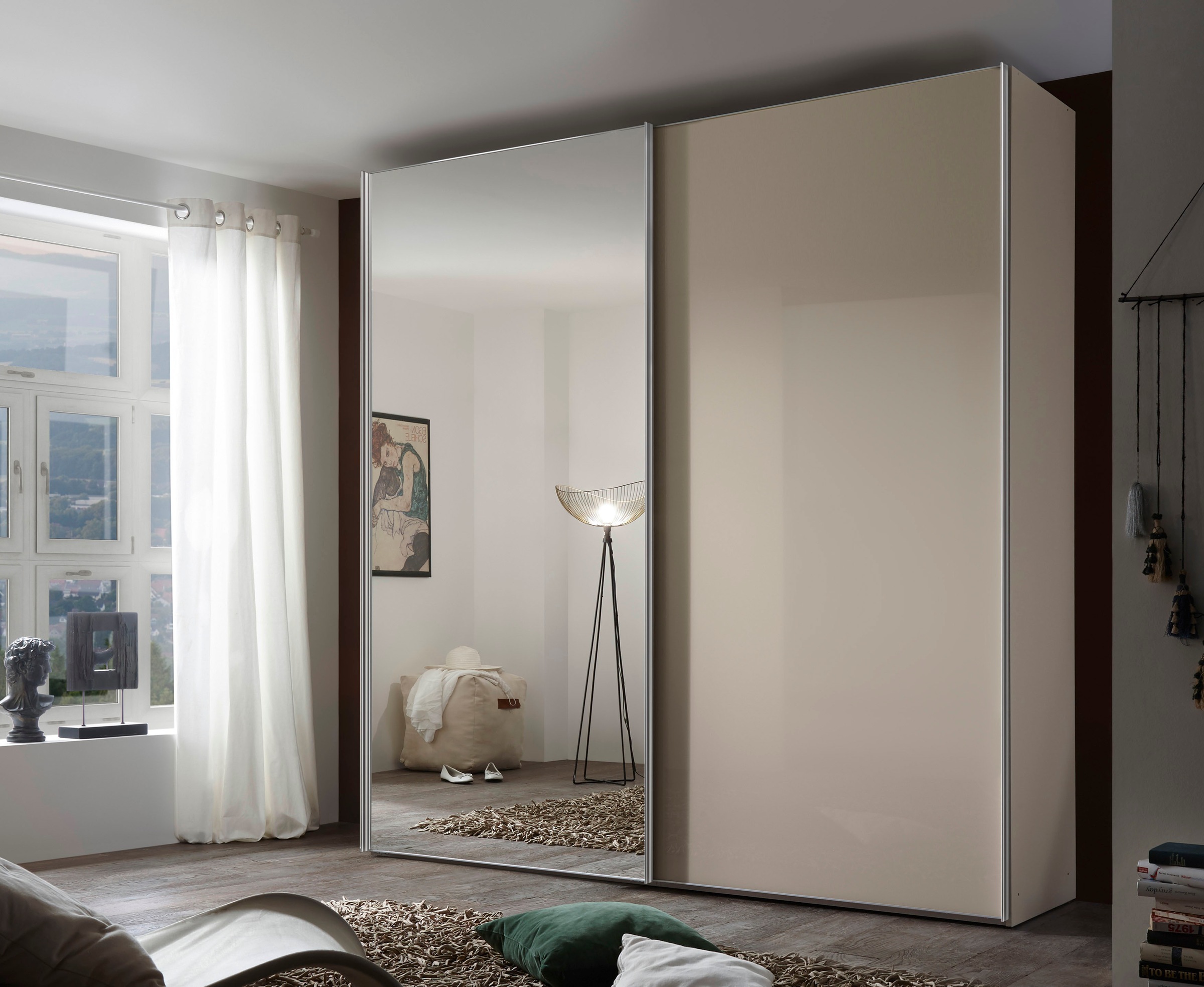 STAUD Schwebetürenschrank "Sonate Rom mit Spiegel, Made in Germany", Mit vi günstig online kaufen