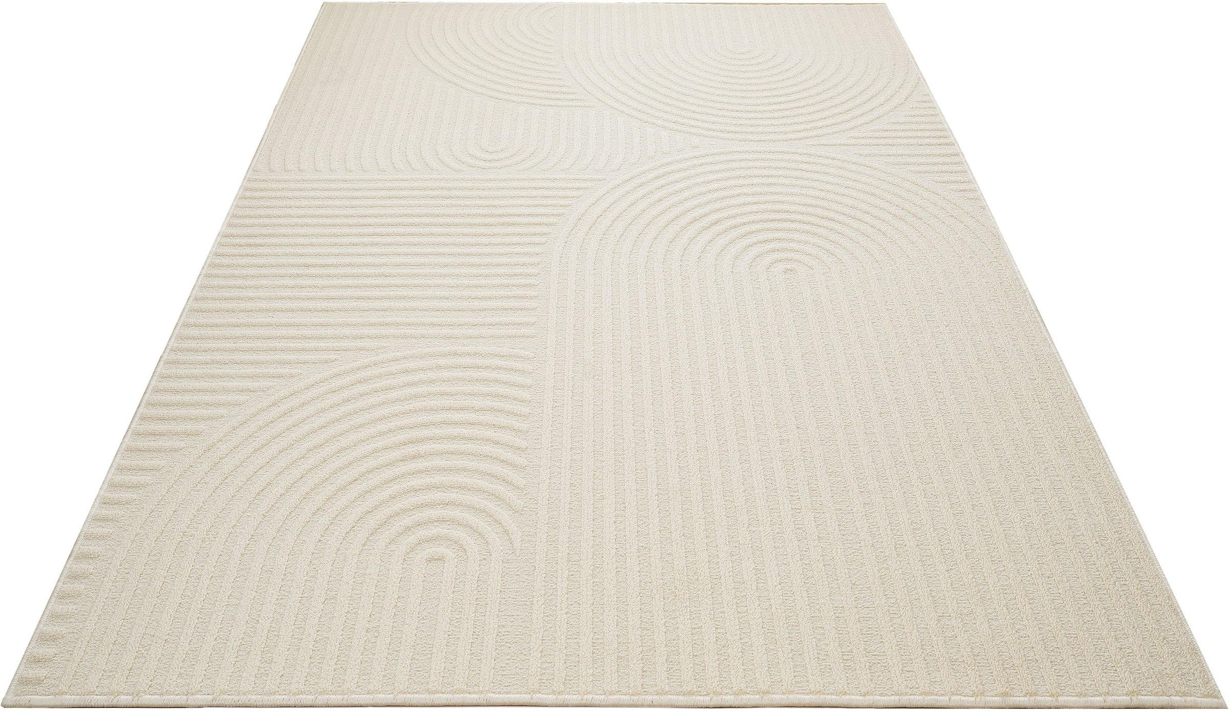 my home Teppich »Jola Hoch-Tief-Design, Scandi-Look, Zen«, rechteckig, 7 mm Höhe, Boho, Modern, 3D, Wohnzimmer, Schlafzimmer, wasserabweisend