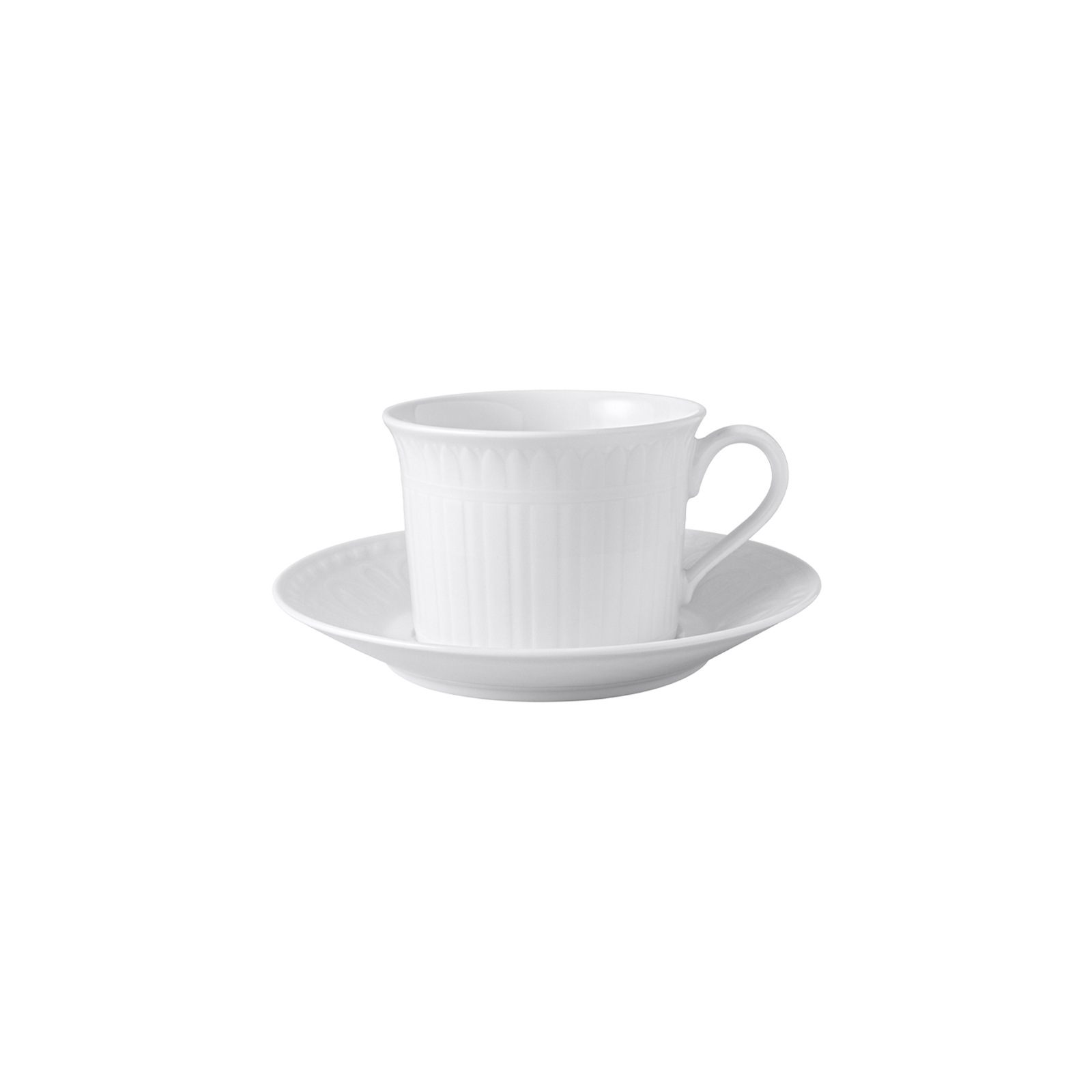 Villeroy & Boch Tasse "Espressotasse mit Untertasse Cellini 100 ml weiß" Spülmaschinengeeignet, Mikrowellenfest