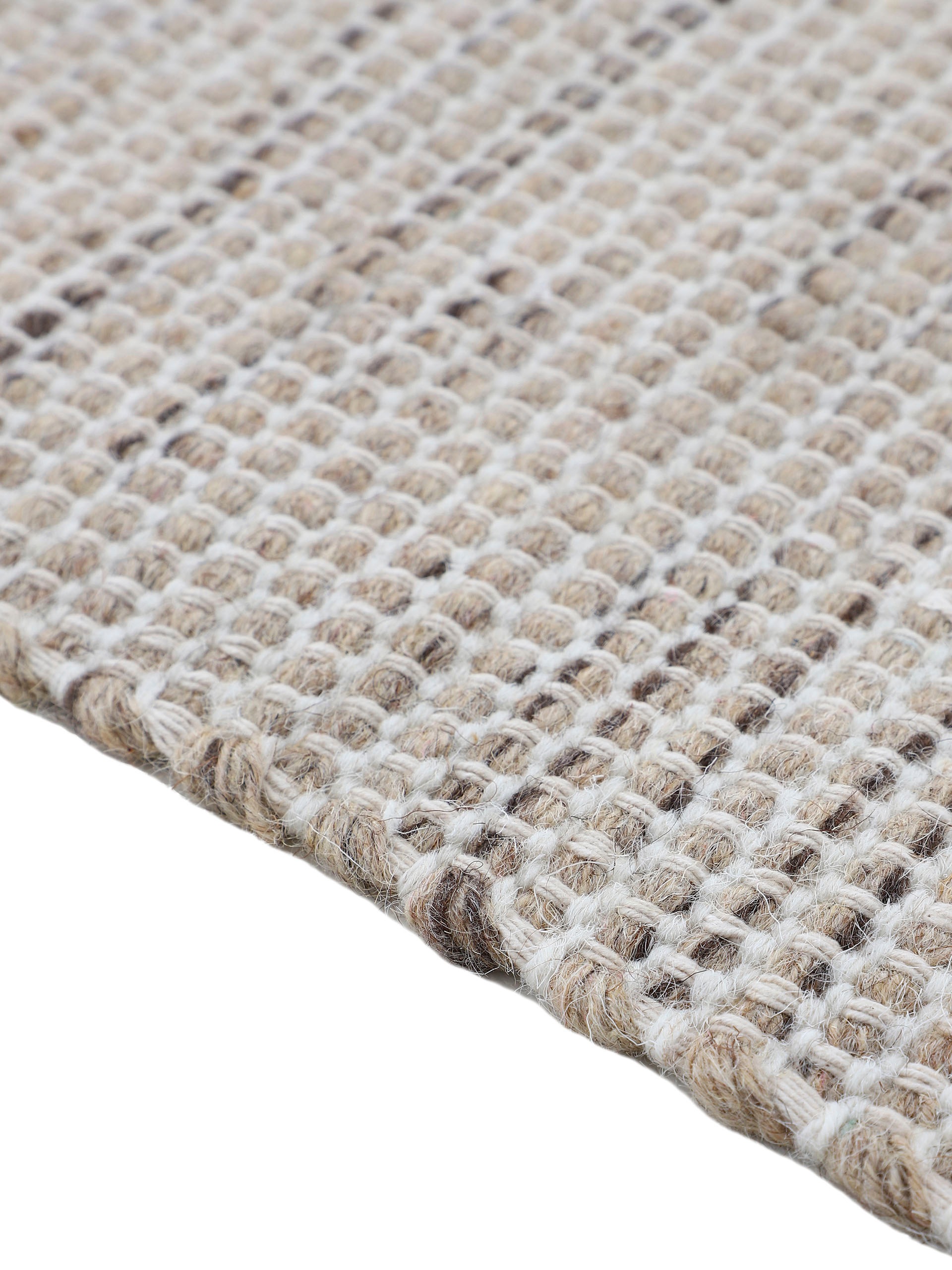 carpetfine Wollteppich »Mona«, rechteckig, 5 mm Höhe, Wolle, Wendeteppich aus Wolle/Baumwolle, Wohnzimmer