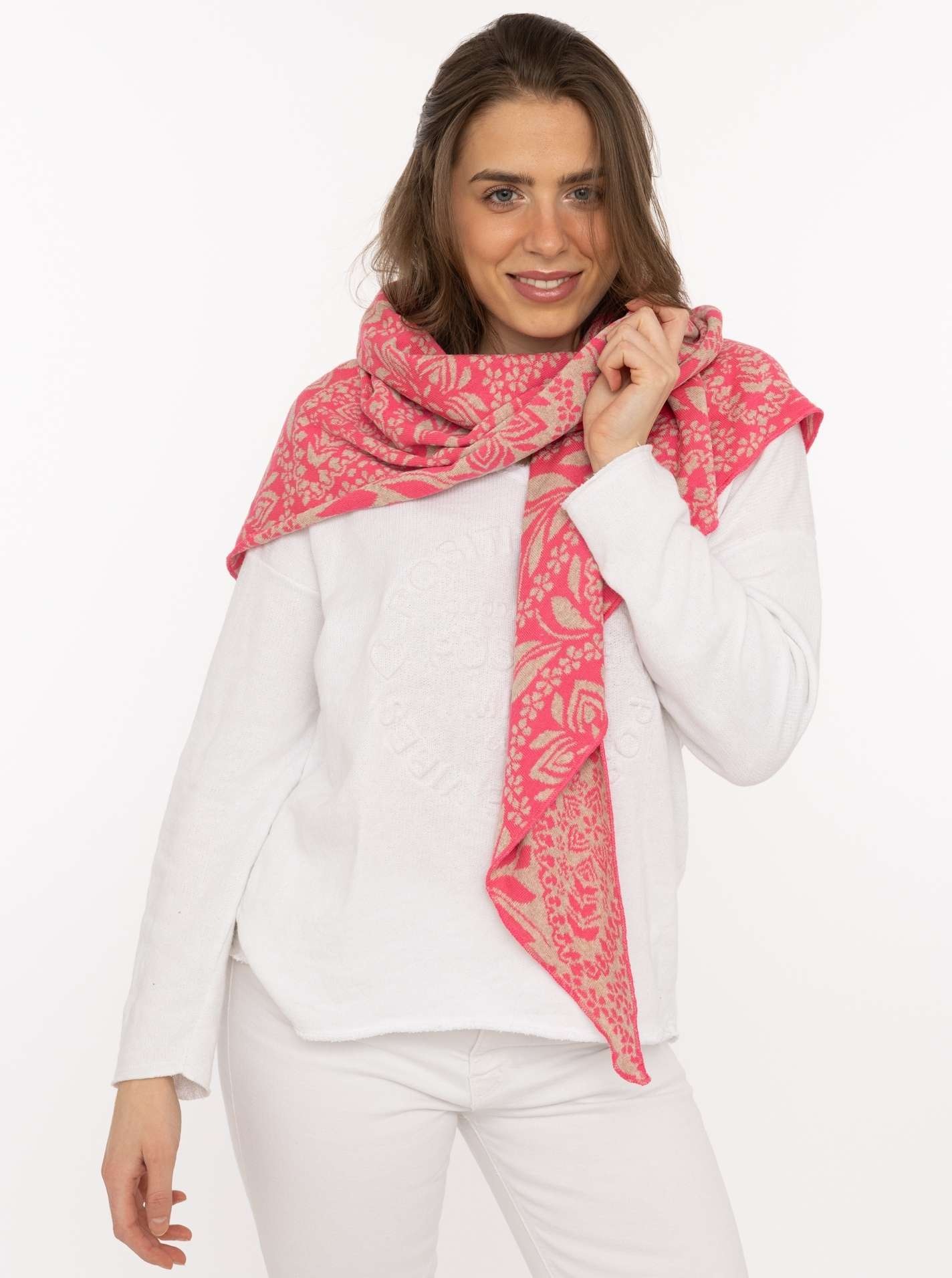 Zwillingsherz Dreieckstuch ""Paisley Blätter"" blumiges Muster, tolles Accessoire, vielseitig tragbar