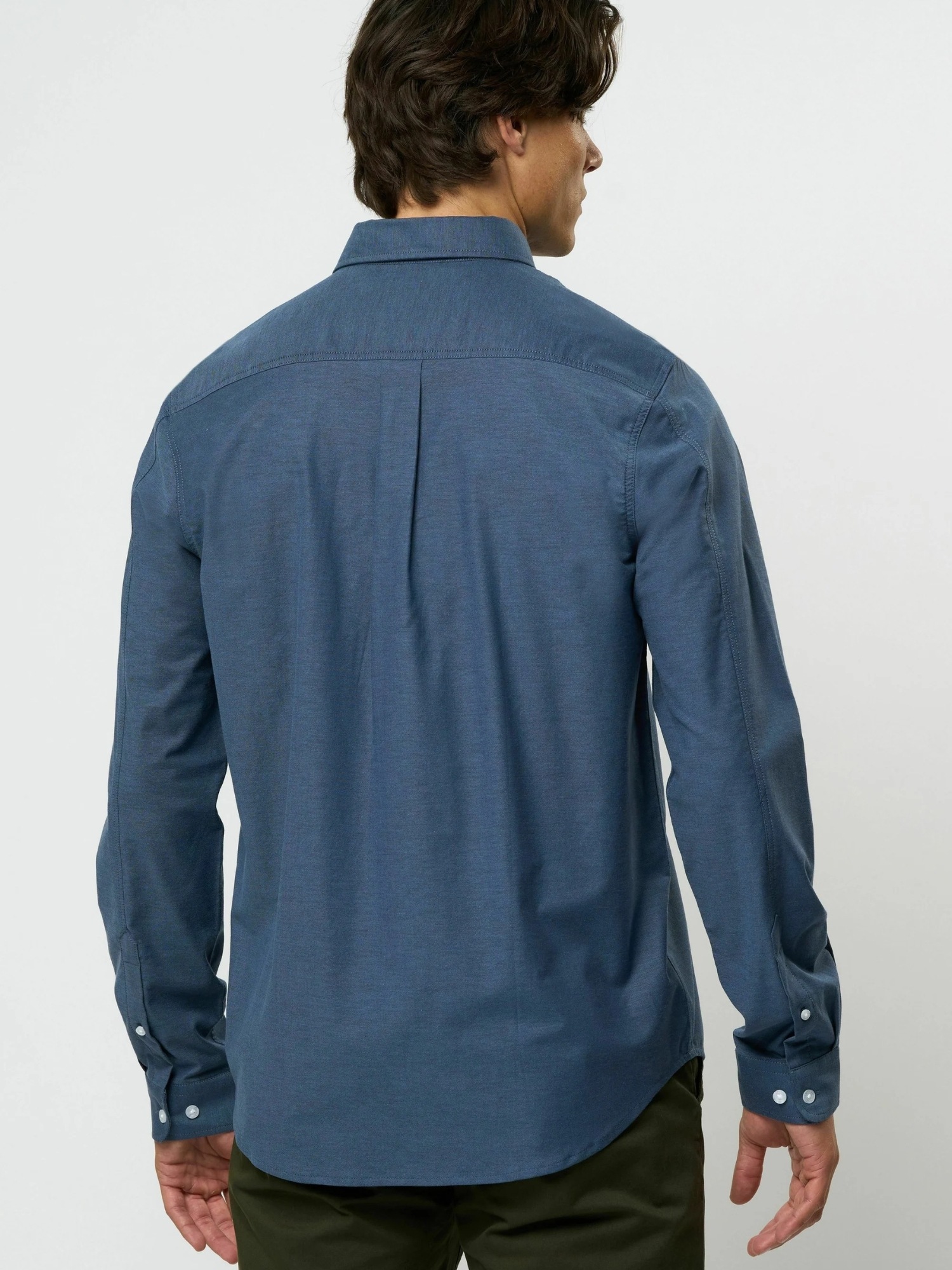 Langarmhemd MCS "MCS Shirt MCGreg", Herren, Gr. M, Normalgrößen, schwarz sapphire, Obermaterial: 97% Baumwolle, 3% Elasthan, Hemden 3