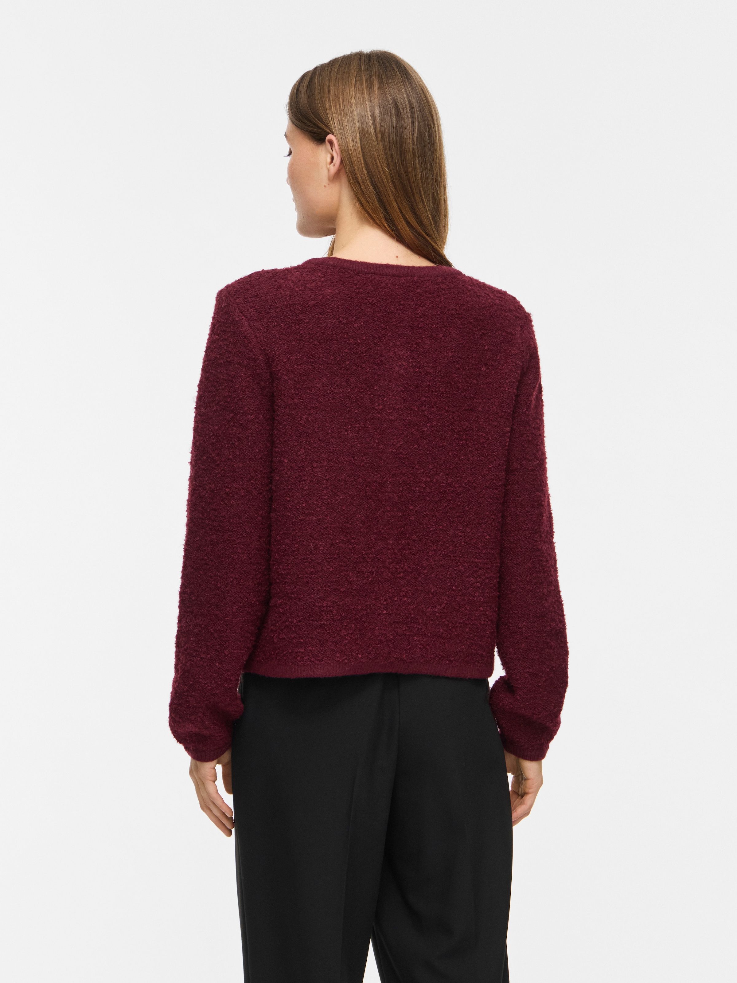 Vila Strickjacke »VIPIGGA O-NECK L/S KNIT JACKET NOOS« Materialmix