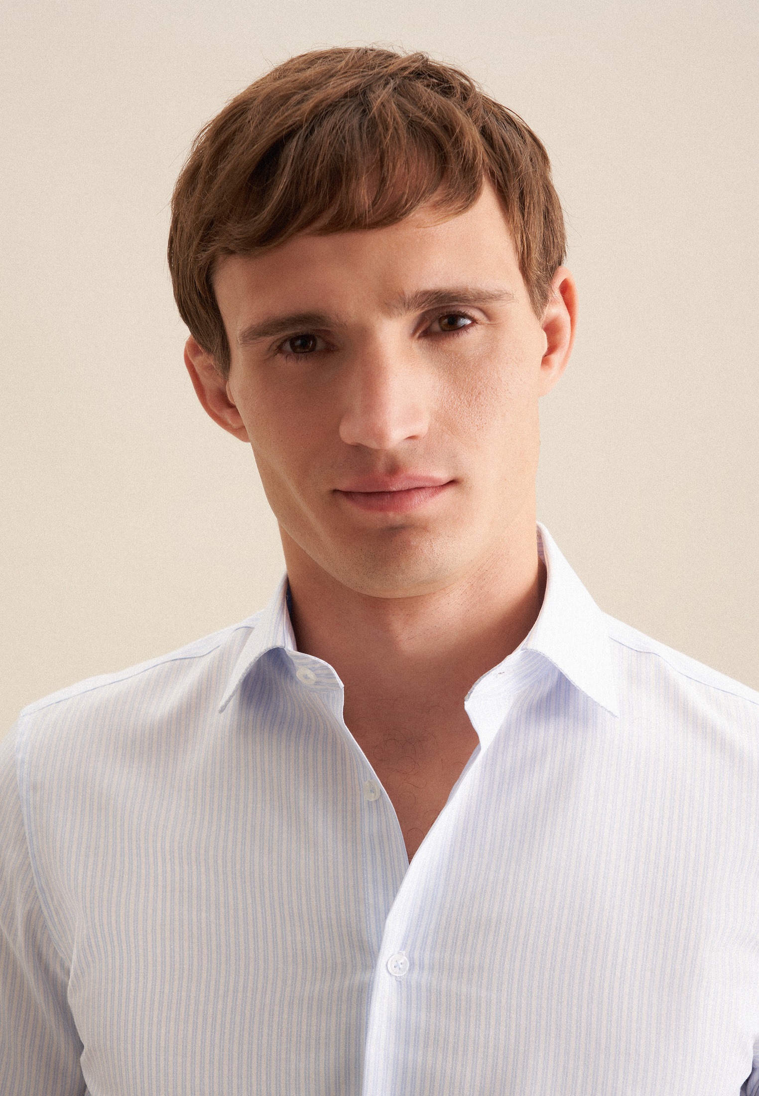 Thumbnail - seidensticker Businesshemd "Shaped" Shaped 1/1 Kentkragen Streifen