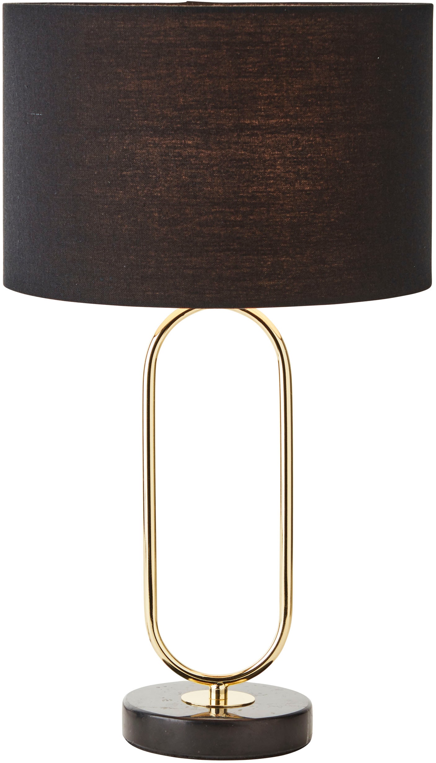 Guido Maria Kretschmer Home&Living Tischleuchte »Zeria«, 1 flammig-flammig,  Tischlampe mit Fuß aus Marmor, schwarzer Stoff-Schirm | günstig kaufen