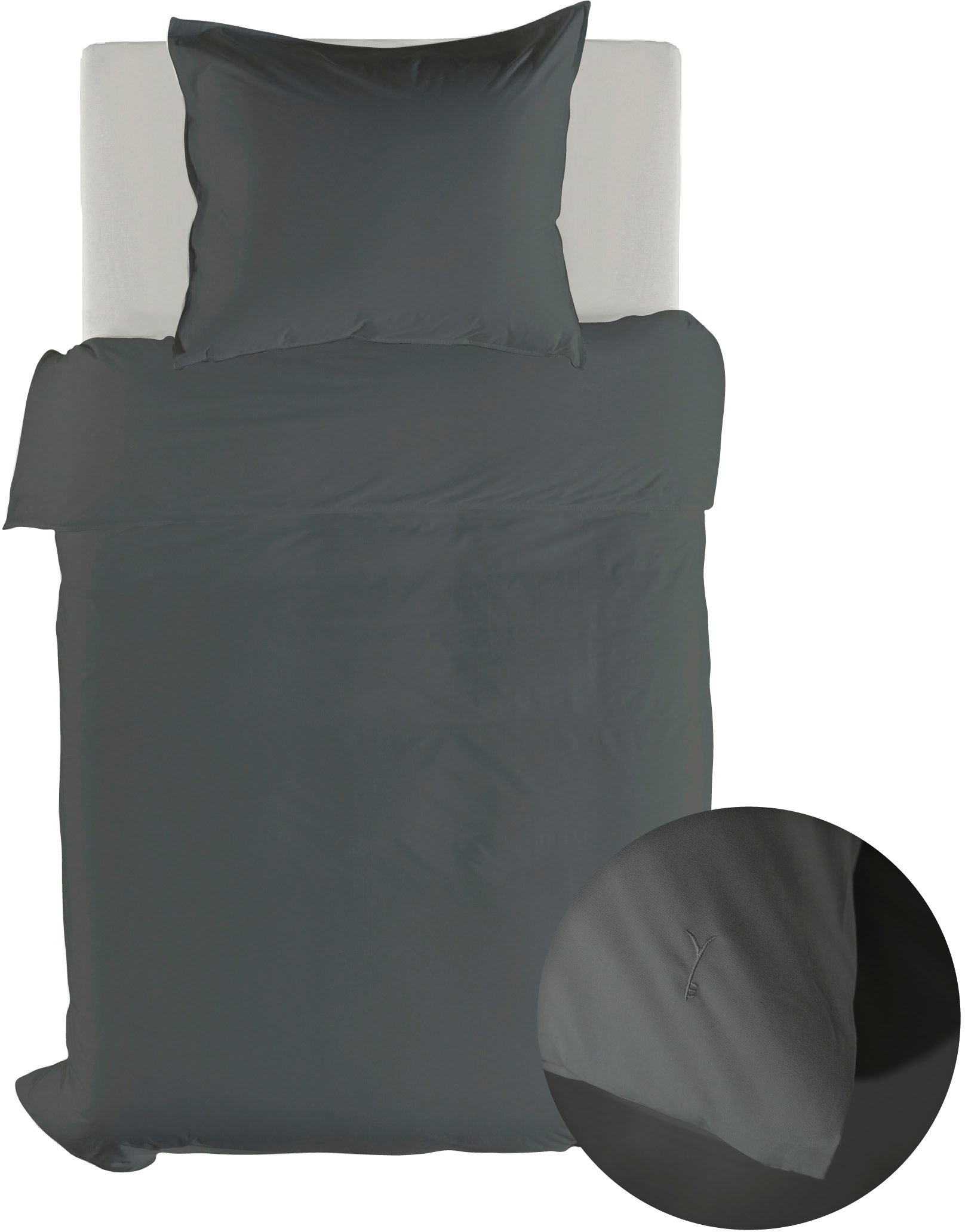 YELLOW Bettwäsche "Suite-Mumbai" 2 Stk. tlg. Uni Design, 100% Baumwolle ab günstig online kaufen