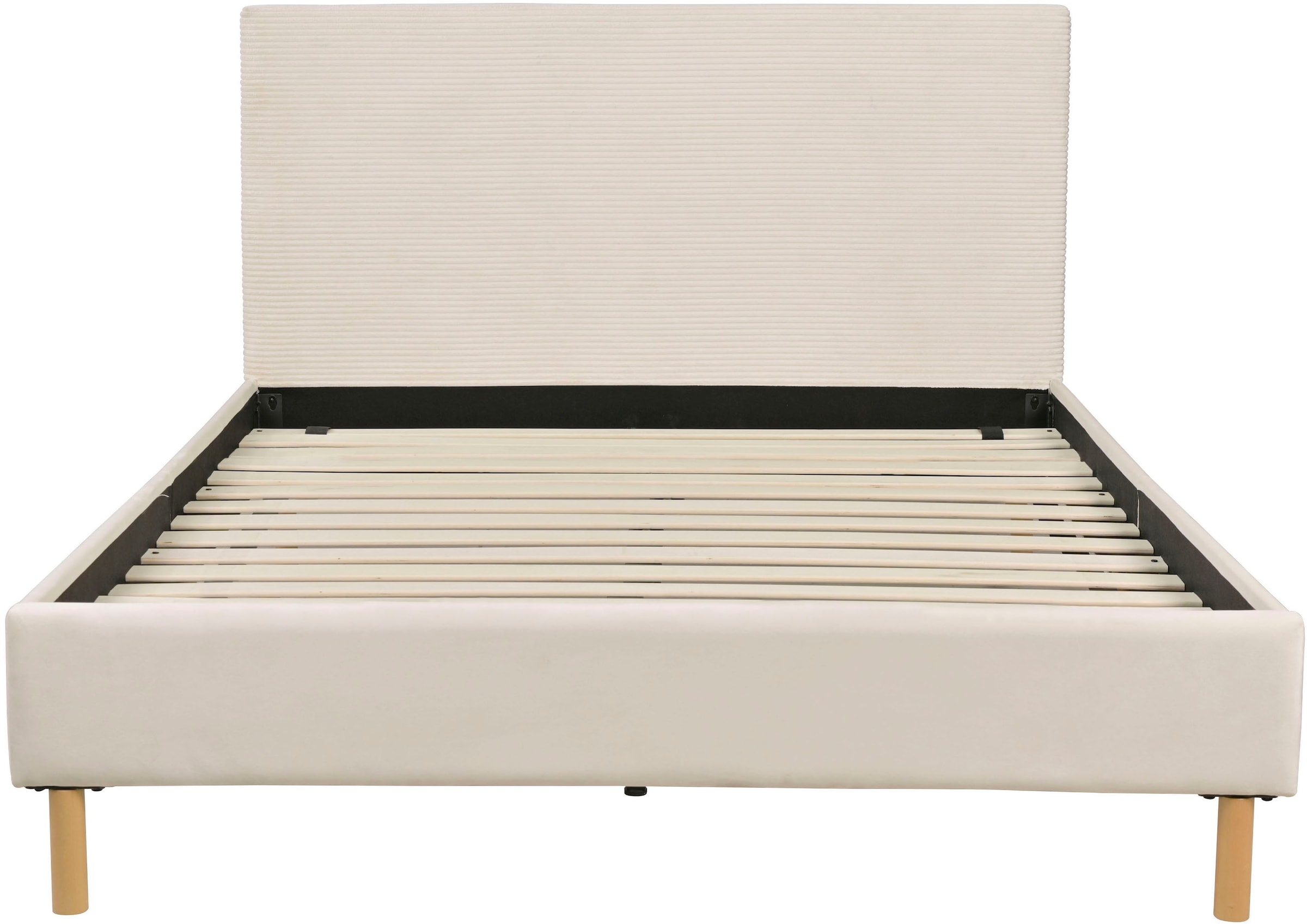 Home affaire Polsterbett »Armandine inkl. Lattenrost« Kopfteil mit Cordbezug, erhältlich in den Breiten 140cm & 180cm