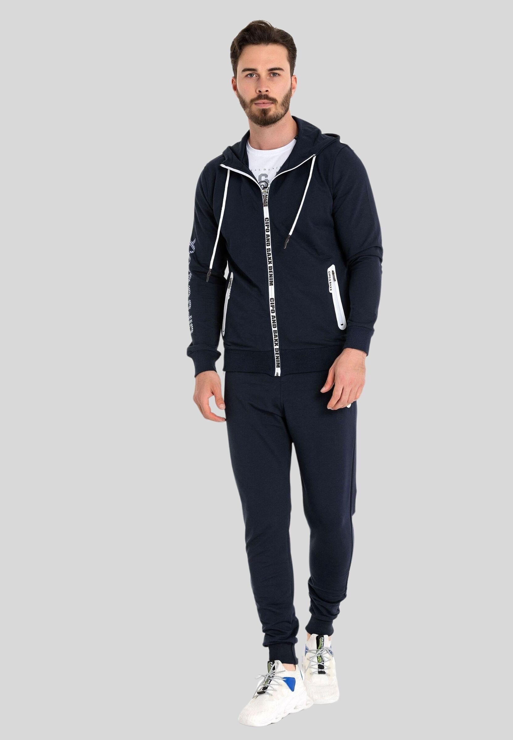 Cipo & Baxx Trainingsanzug "HOMEWEAR", 2 Stk. mit Allover-Musterung günstig online kaufen