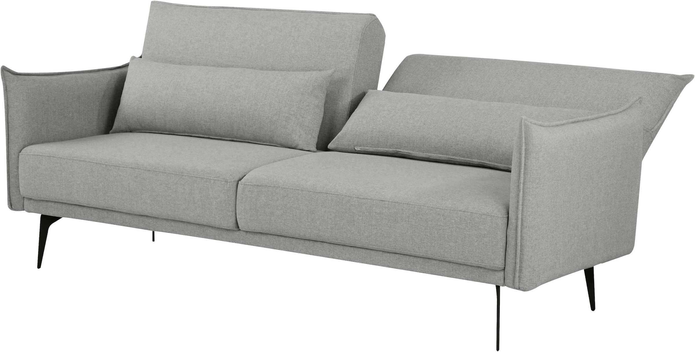INOSIGN Schlafsofa »TULARE, 204 cm, klappbarer 3-Sitzer mit verstellbarer Rückenlehne,«, Schlaffunktion, Velvet-Samtvelours u. Webstoff
