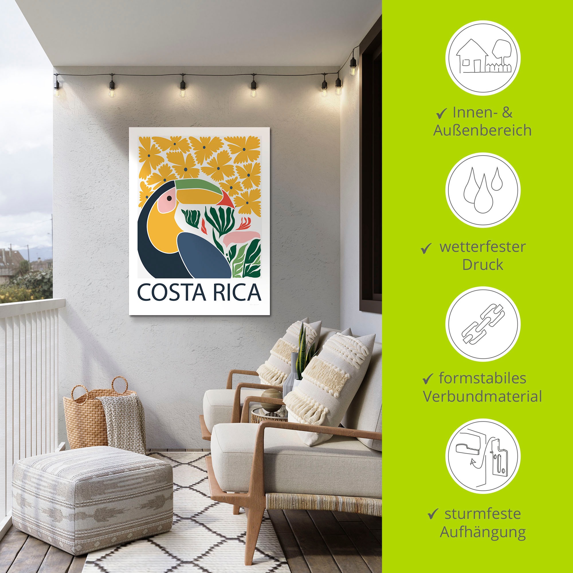 Wandbild ARTLAND "Costa Rica", farbe bild(er): farbig, B:30cm H:40cm, Alu Dibond, Bilder, als Alubild, Leinwandbild, Poster, Wandaufkleber in verschied. Größen 2