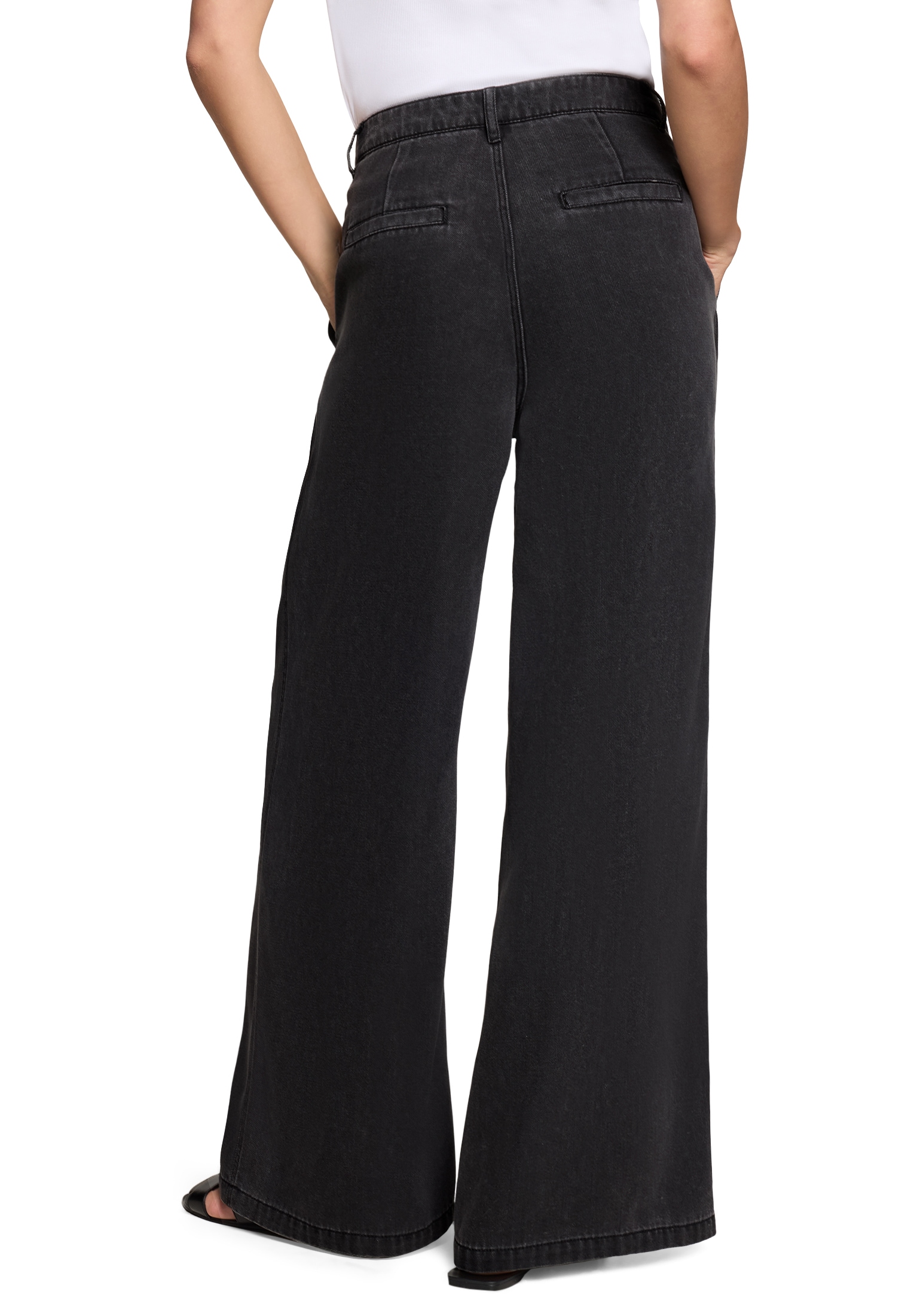 Zero Stoffhose »Damen mit weitem Bein«  Schnallen