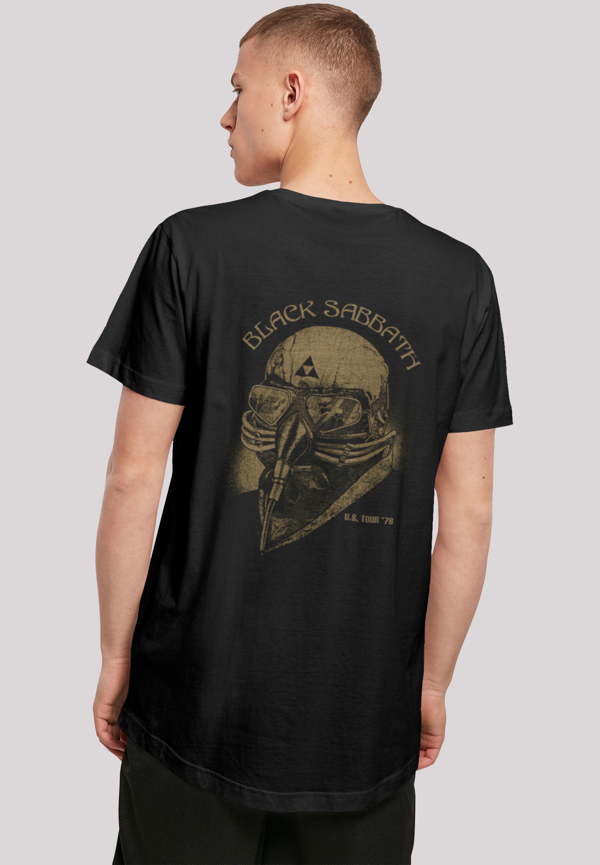 F4NT4STIC T-Shirt »Black Sabbath Metal Band US Tour 1978 Black Zip«, Print