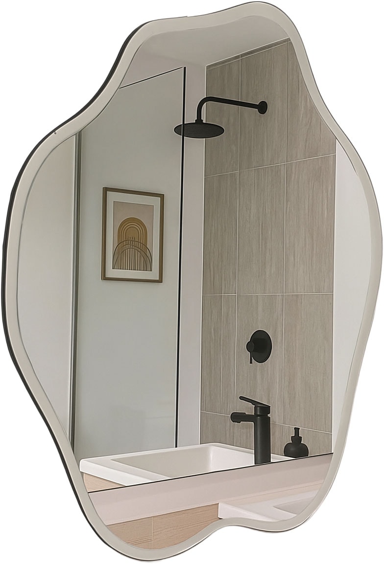 homsy by Ana Johnson Wandspiegel »Missimi, Wanddekoration, 45x55cm« wellenförmig, wolkenförmig, Eleganz mit transparentem Rahmen