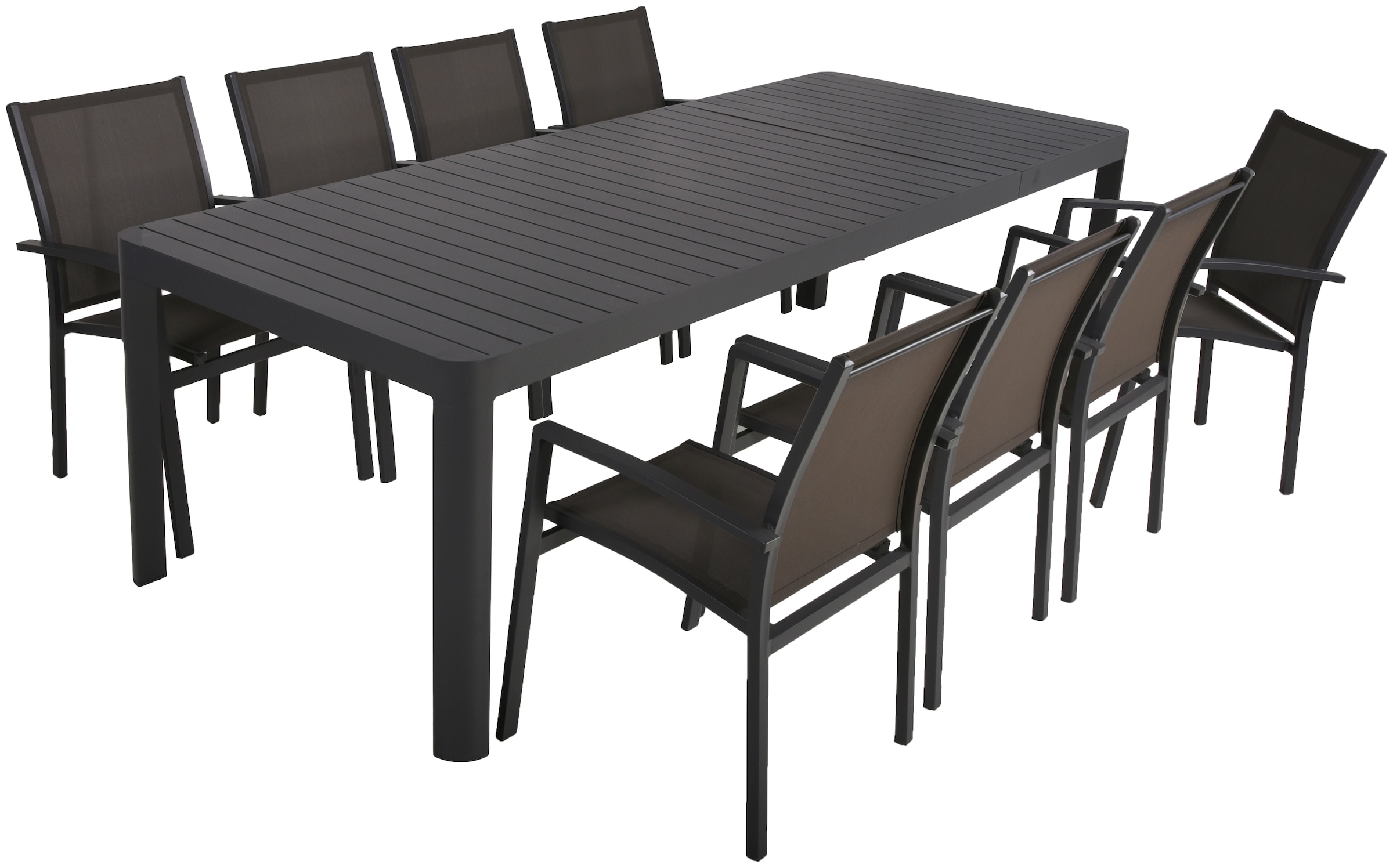 Garden Pleasure Garten-Essgruppe "AMIRA" 9 Stk. tlg. mit ausziehbarem Tisch günstig online kaufen