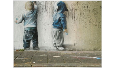 Poster »Graffiti Bilder Boys drawing«, Menschen, (1 St.)