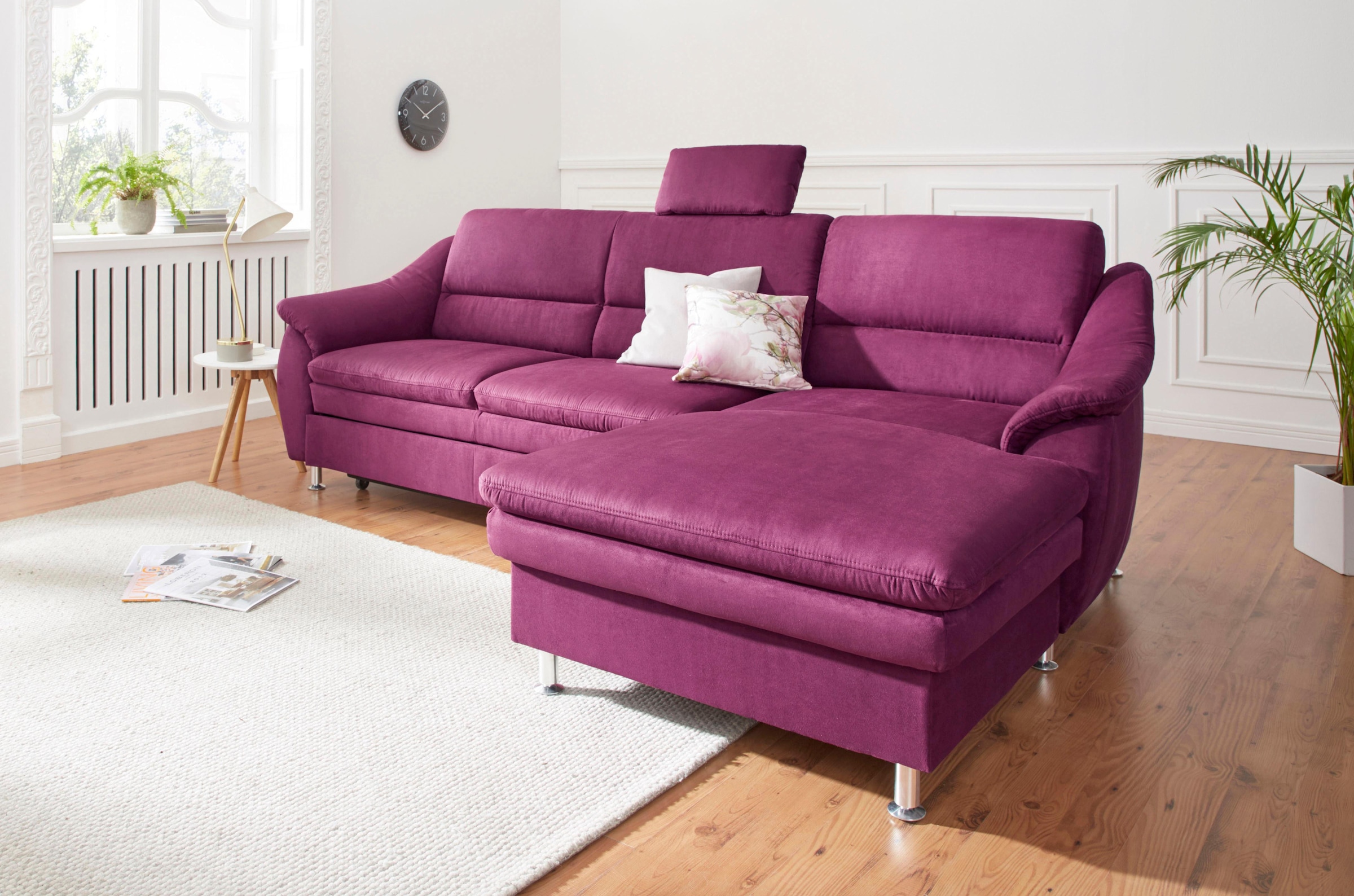 sit&more Ecksofa »Cardoso L-Form«, mit Federkern, wahlweise mit Bettfunktion