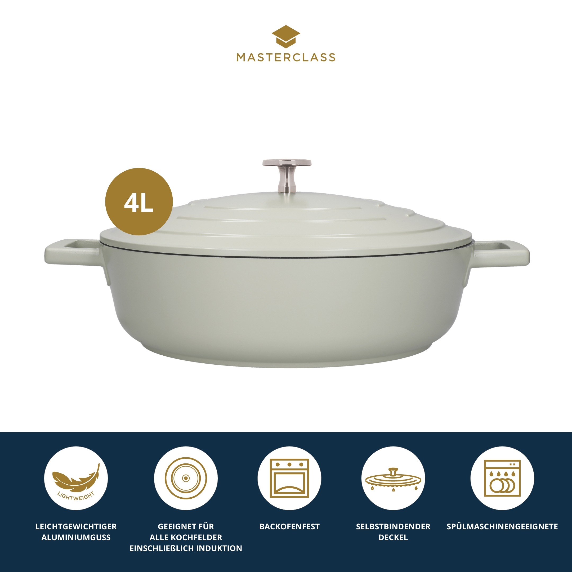Master Class Kasserolle "MasterClass" Aluminiumguss günstig online kaufen