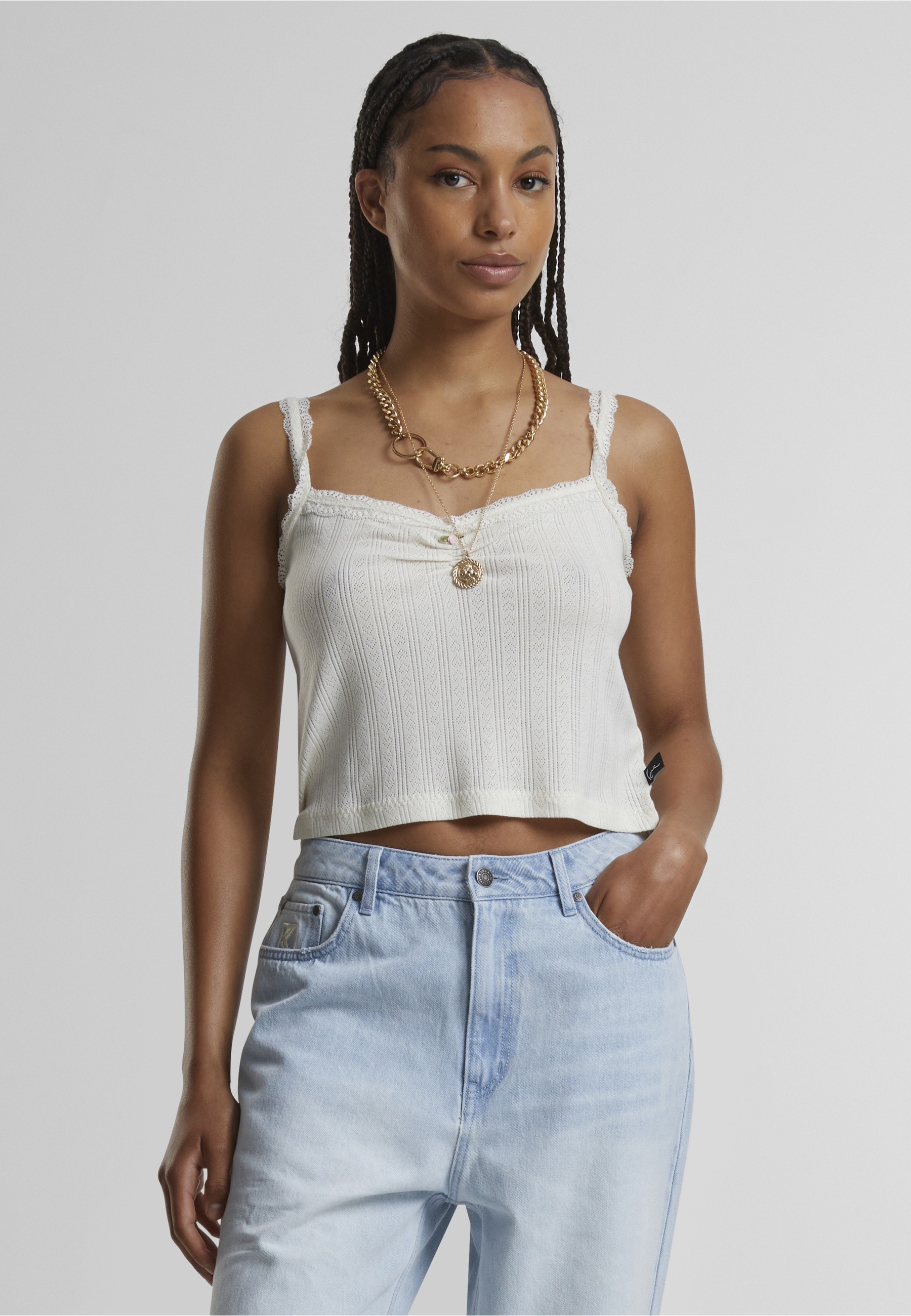 Karl Kani Muskelshirt »Karl Kani Woven Signature Pointelle Top« 1 Stk.
