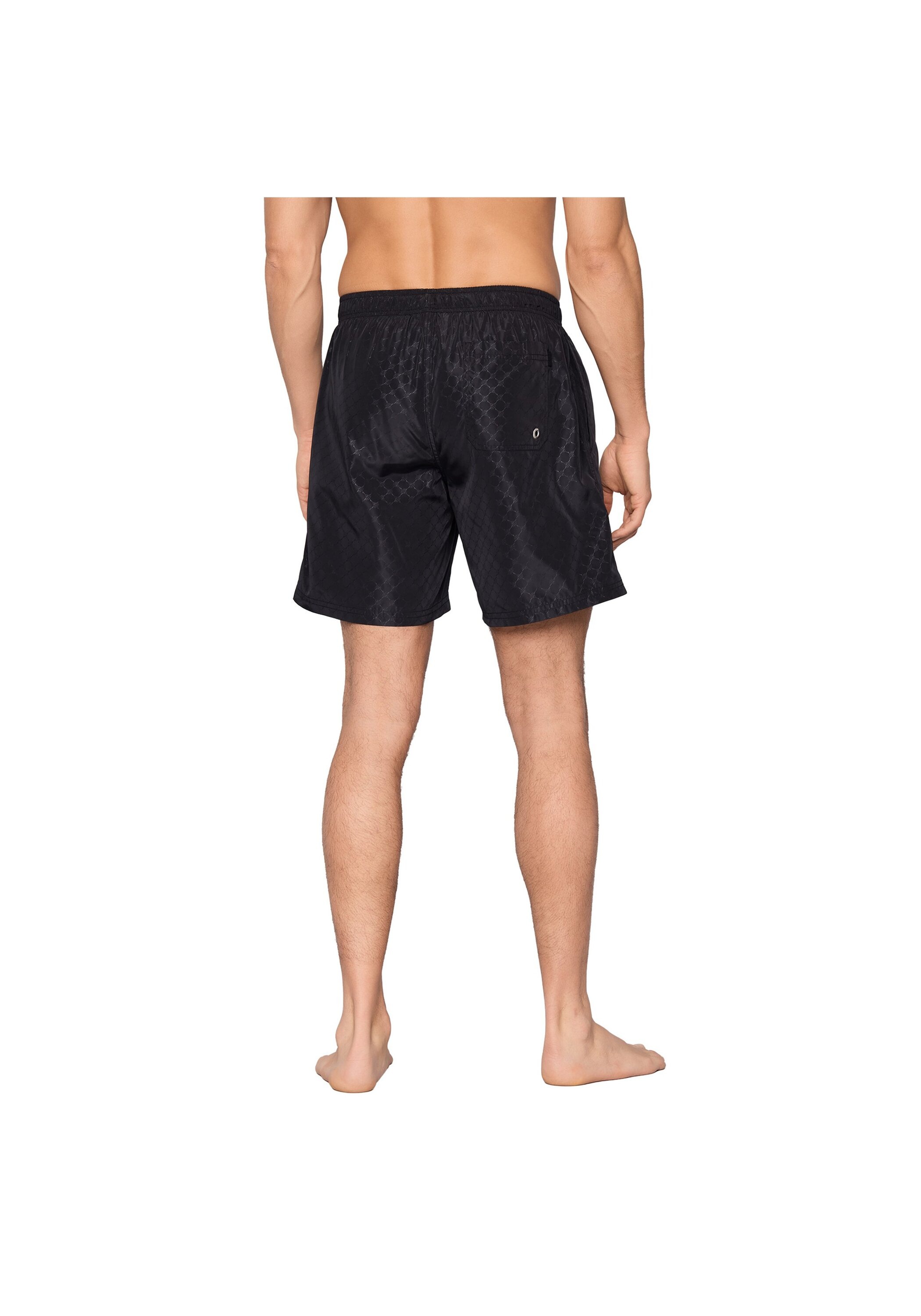 Joop! Badeshorts JOOP "Badeshorts Cortina Swimshorts 1er Pack", Herren, Gr. M, N-Gr, schwarz, Obermaterial: 100% Polyester PES., Badehosen Badeshorts 5
