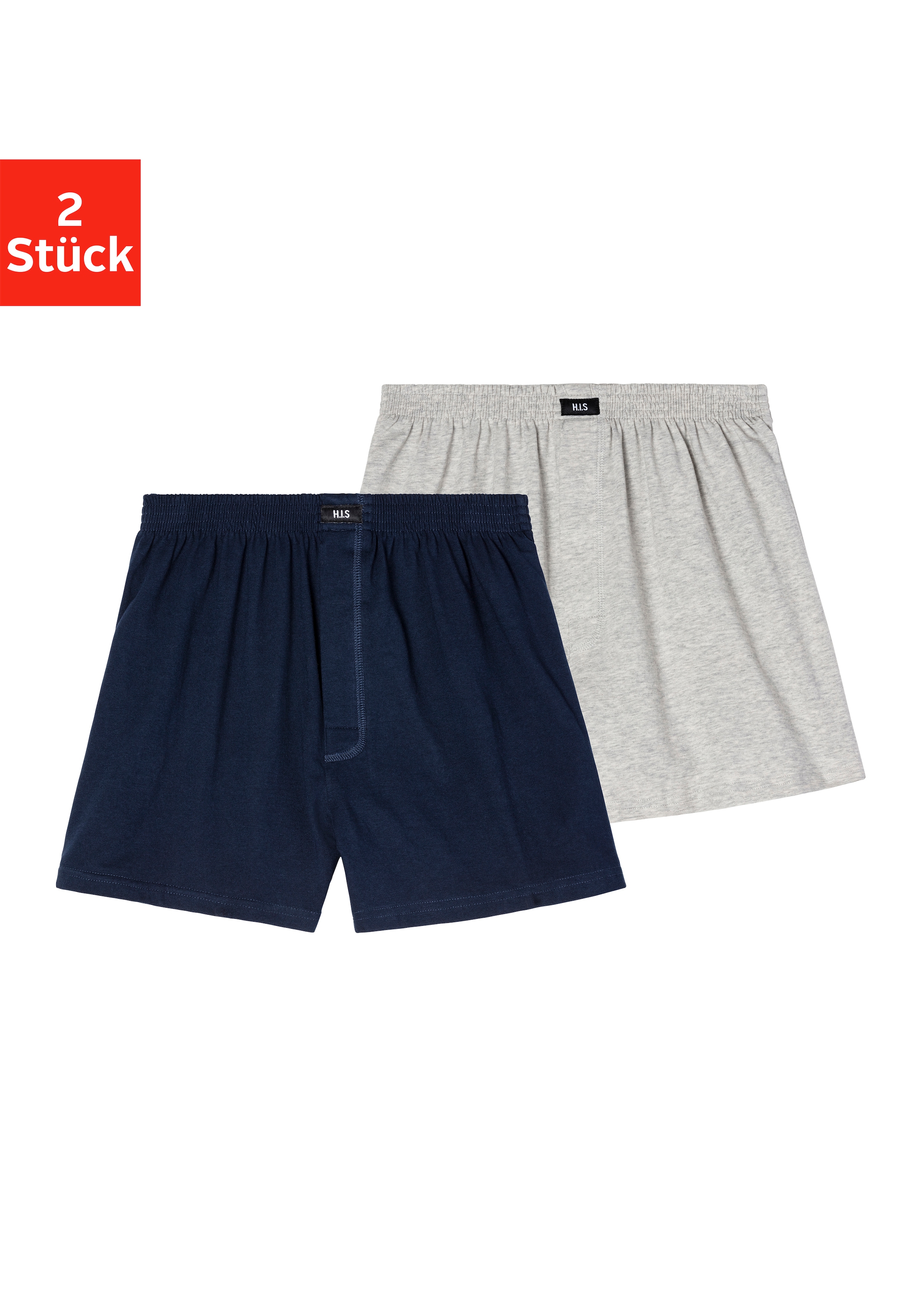 H.I.S Weiter Boxer Packung, 2 Stk. aus weicher Single Jersey Ware günstig online kaufen