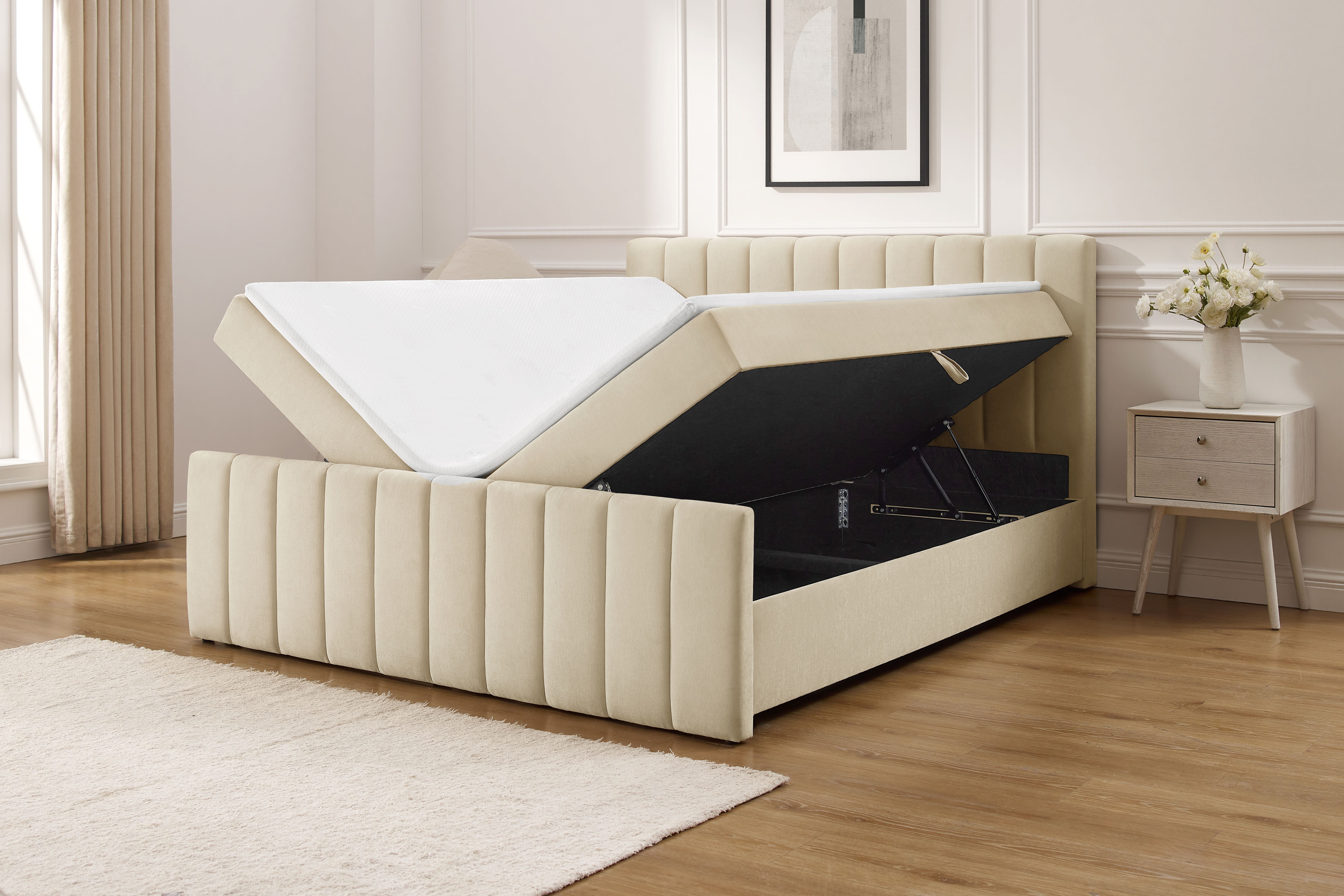 Thumbnail - OTTO home Boxbett "Yanna inkl. Bettkasten und Topper, Liegefläche 180x200cm" erhältlich in der Größe 180x200 cm