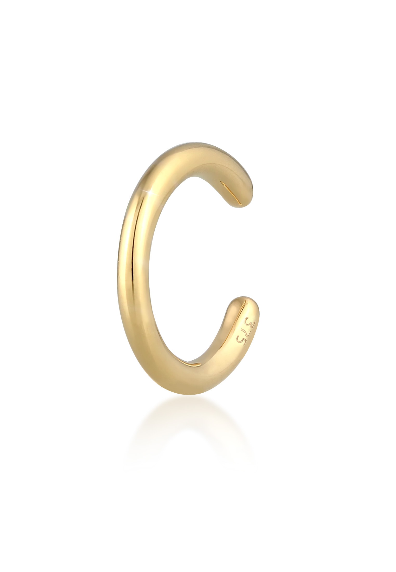 Single-Ohrhaken »Earcuff Ohrklemme Basic Trend 375 Gelbgold«