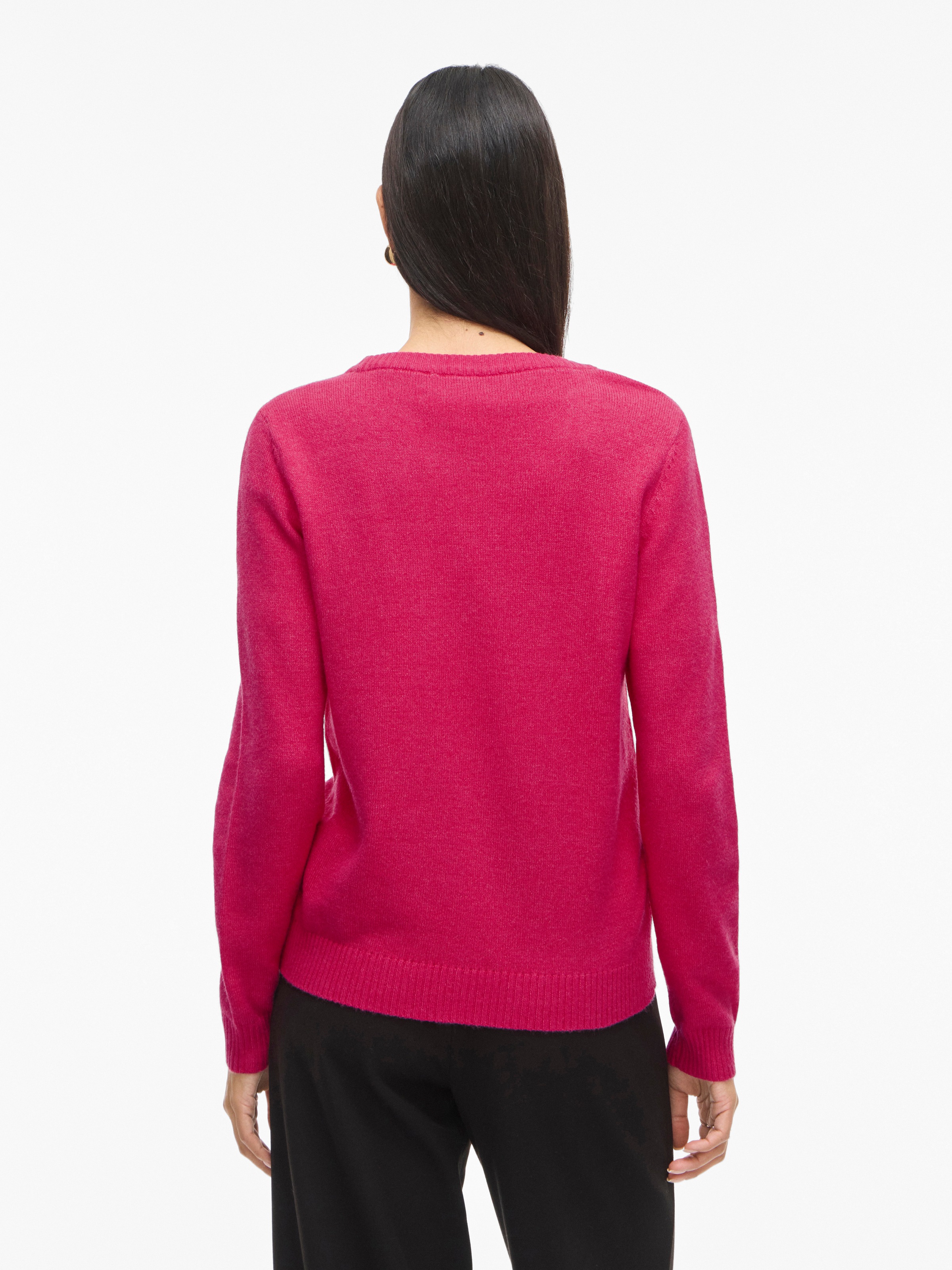 Vila Rundhalspullover "VIRIL O-NECK L/S KNIT TOP - NOOS" günstig online kaufen