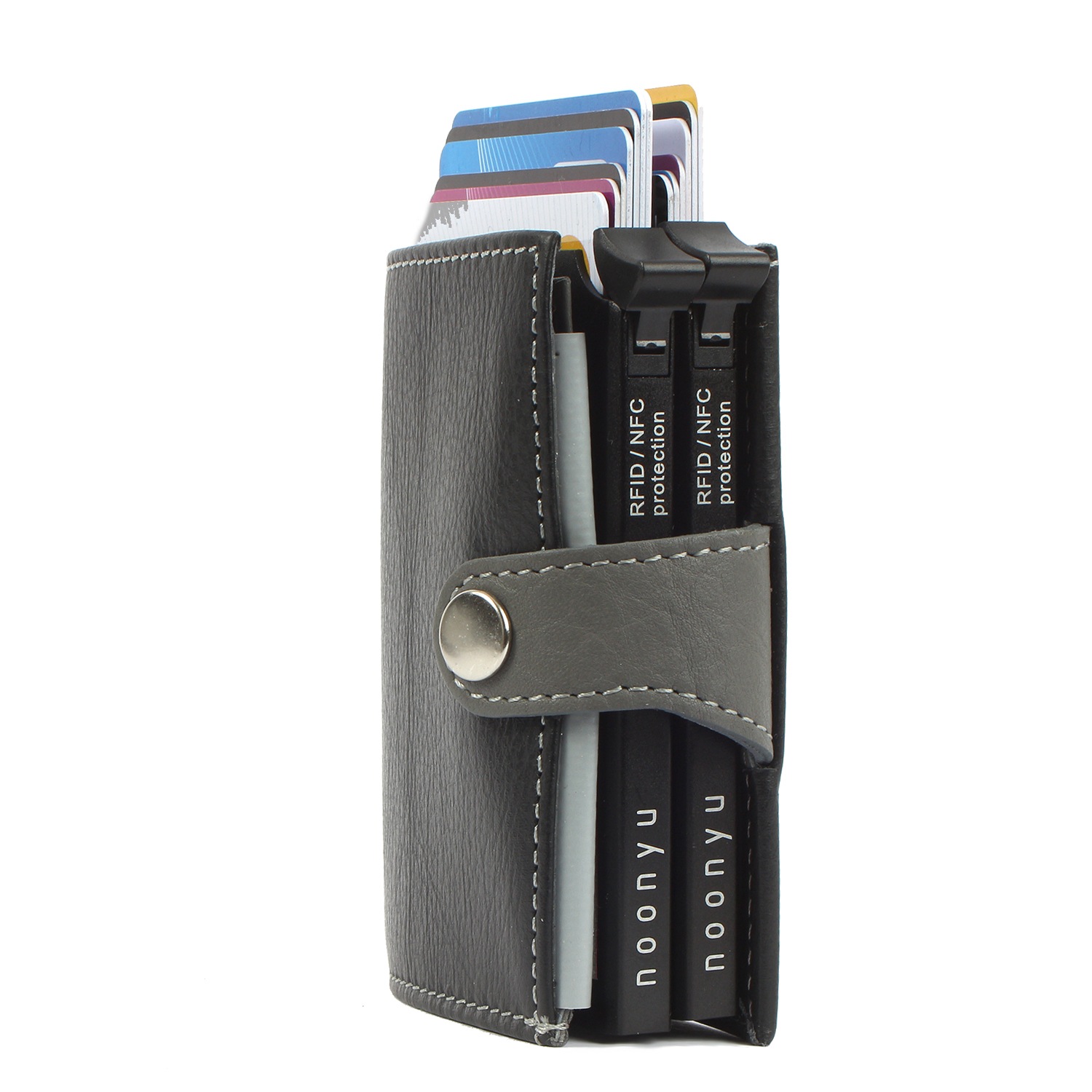 Margelisch Mini Geldbörse »noonyu double leather«, RFID Kreditkartenbörse aus Upcycling Leder