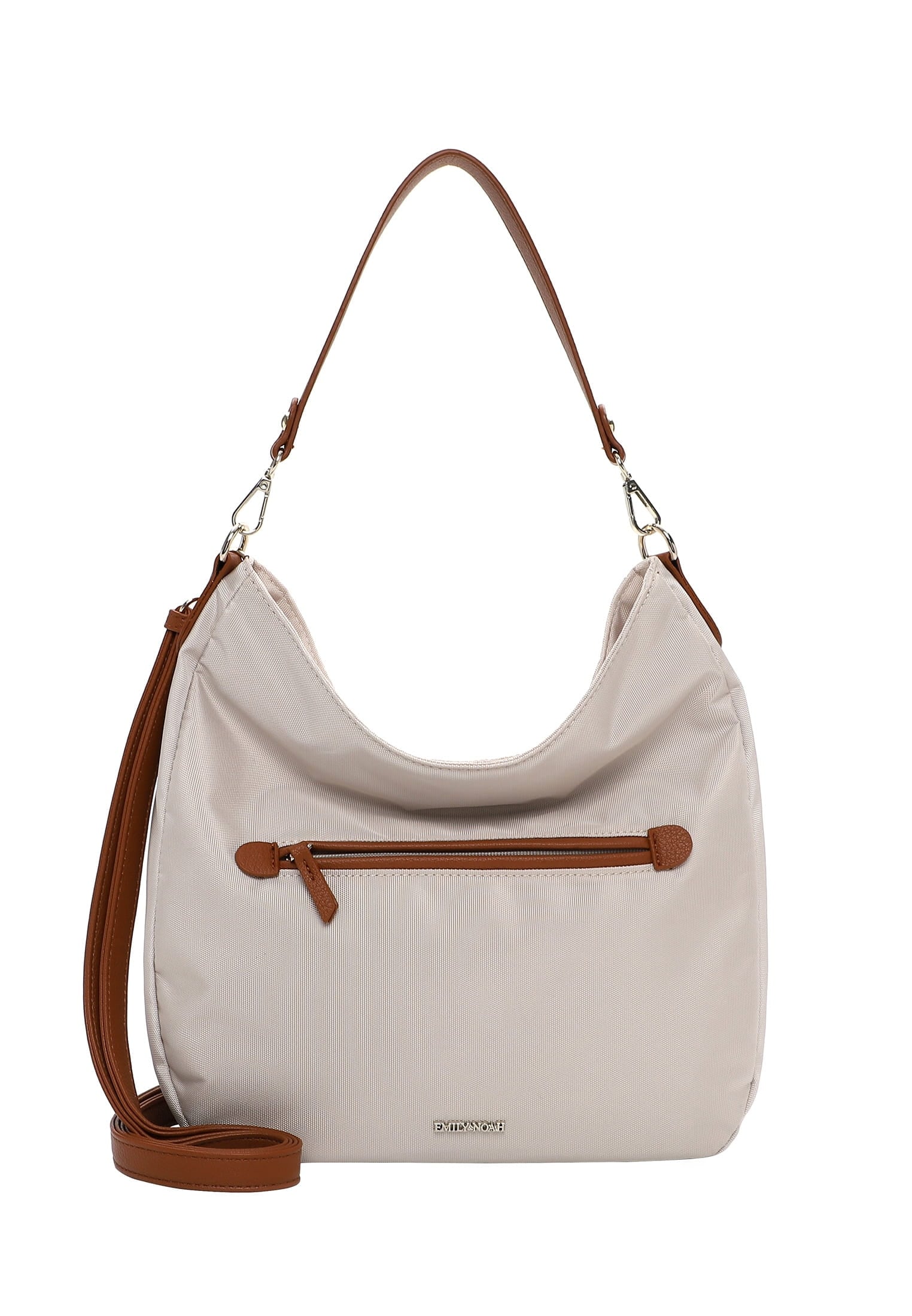 Beuteltasche EMILY & NOAH "Beutel E&N Jarina", Damen, Gr. B/H/T: 30cm x 30cm x 8cm 0, beige (beige 400), Polyester, Taschen Beuteltasche