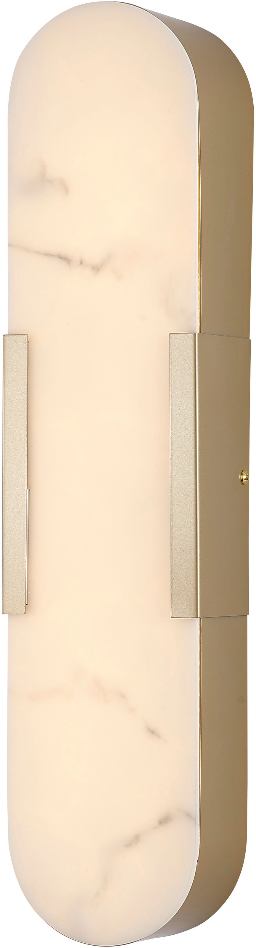 SEARCHLIGHT LED Wandleuchte "Opalin-LED-Wandleuchte, mattiertes Metall mit Marmorharz", H: 50cm, 1 Stk., beige, Leuchten