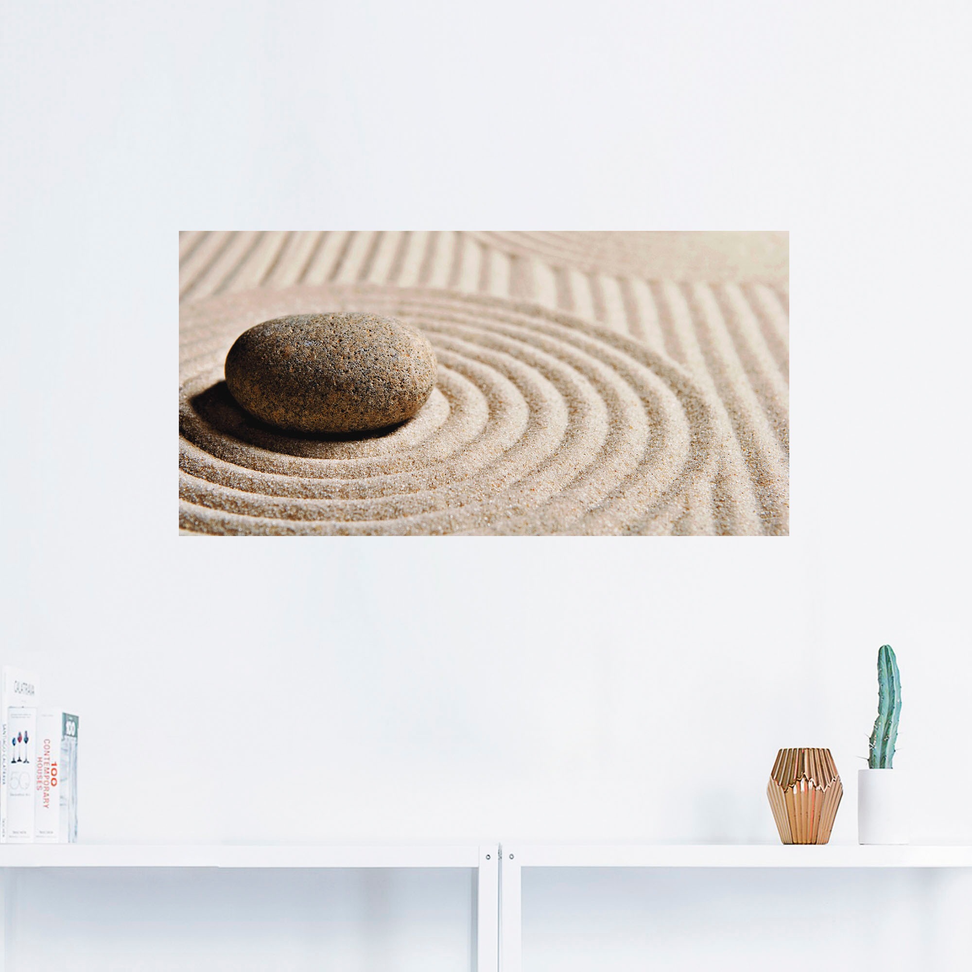 Artland Wandbild »Mini Zen Garten - Sand«, Zen, (1 St.), als Leinwandbild, Poster, Wandaufkleber in verschied. Größen