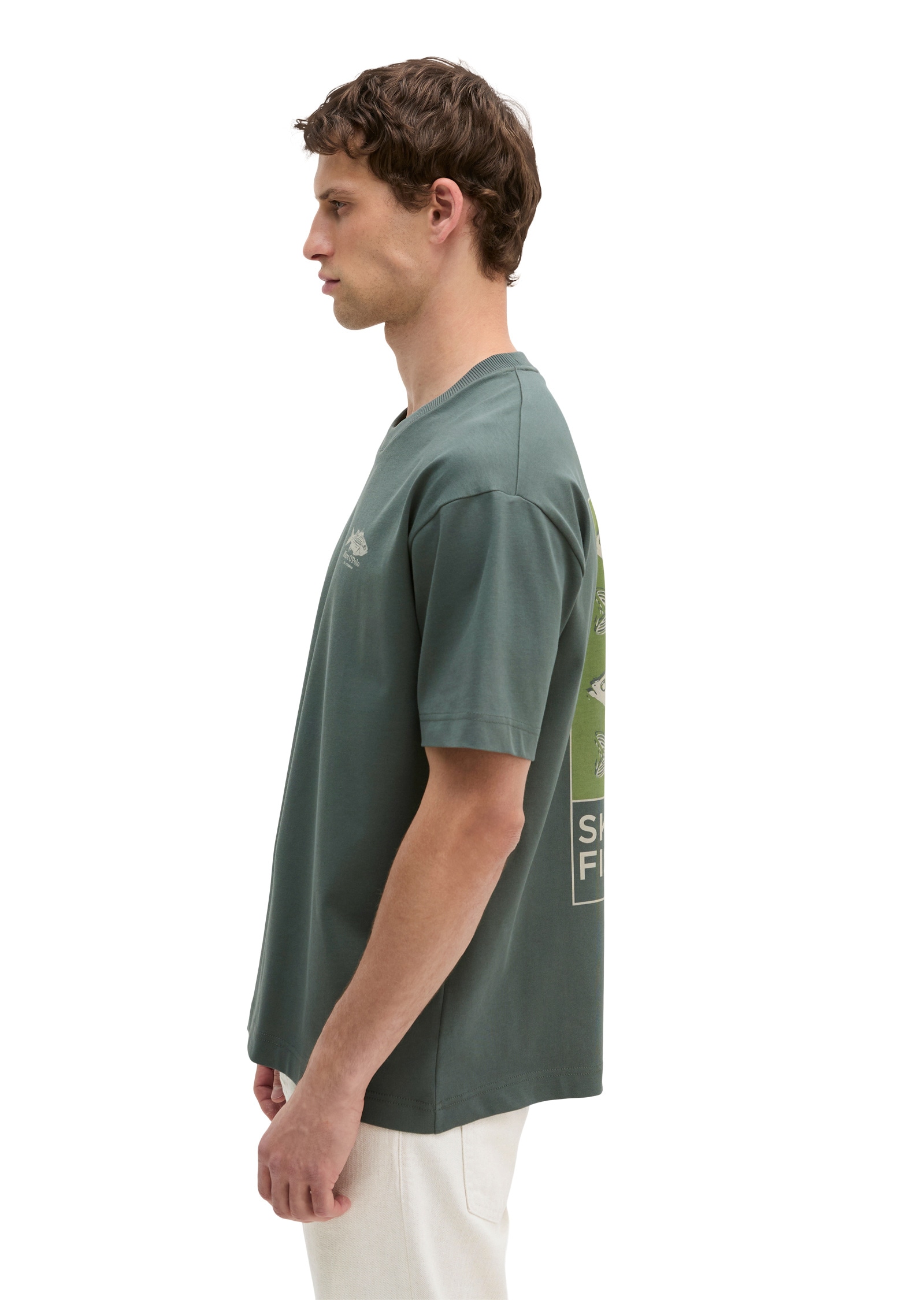 Marc O'Polo T-Shirt »mit maritimem Rückenprint«