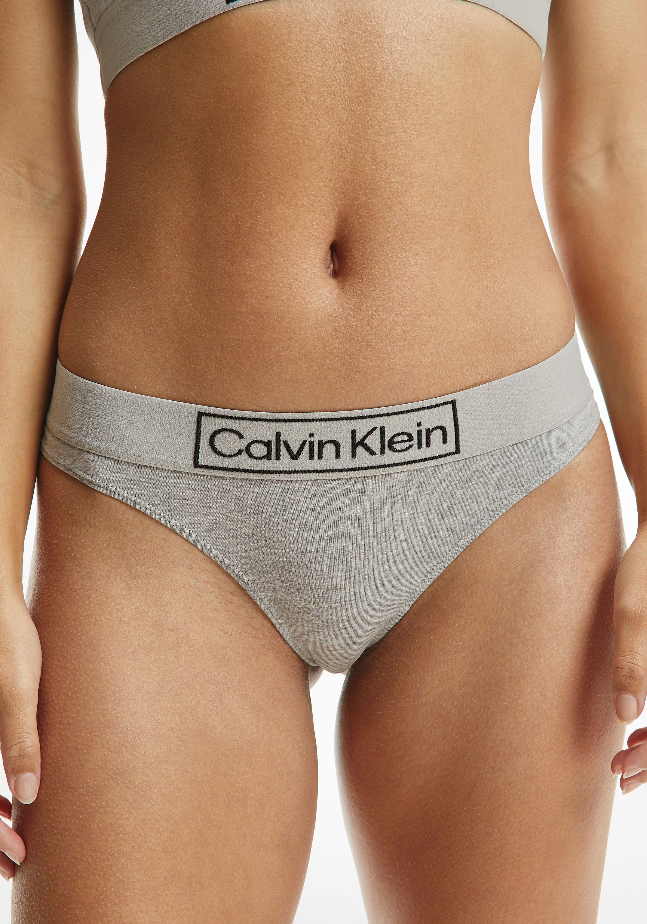 Calvin Klein Stringai su Logoschriftzug ant Bund