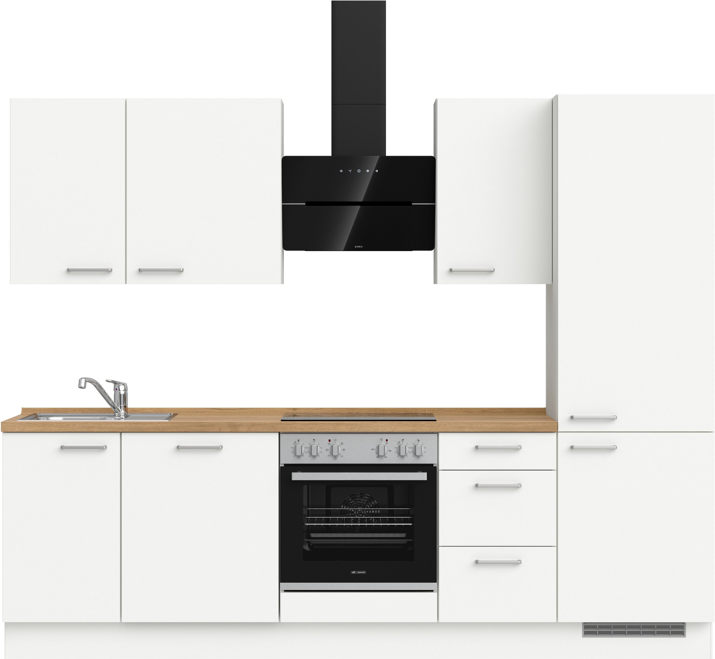 nobilia ""Touch II", NEU: individuell anpassbar mit gratis Profi-Beratung" vormontiert, Breite 270 cm, Ausrichtung wählbar, wahlw. mit E-Geräten