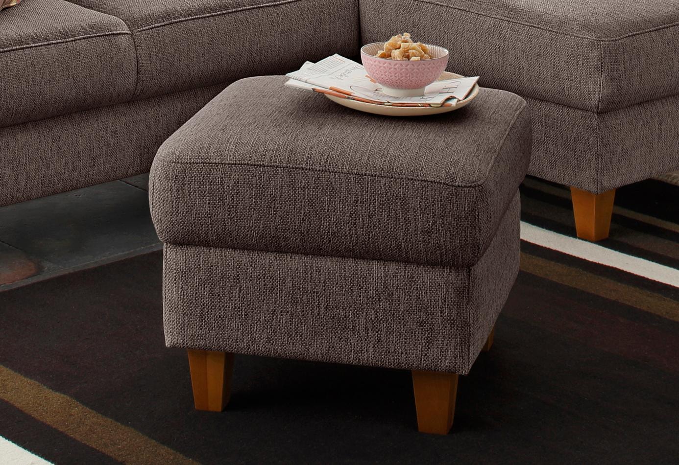 Home affaire Polsterhocker "Palmera, B: 58 cm" mit Stauraum, Federkern günstig online kaufen