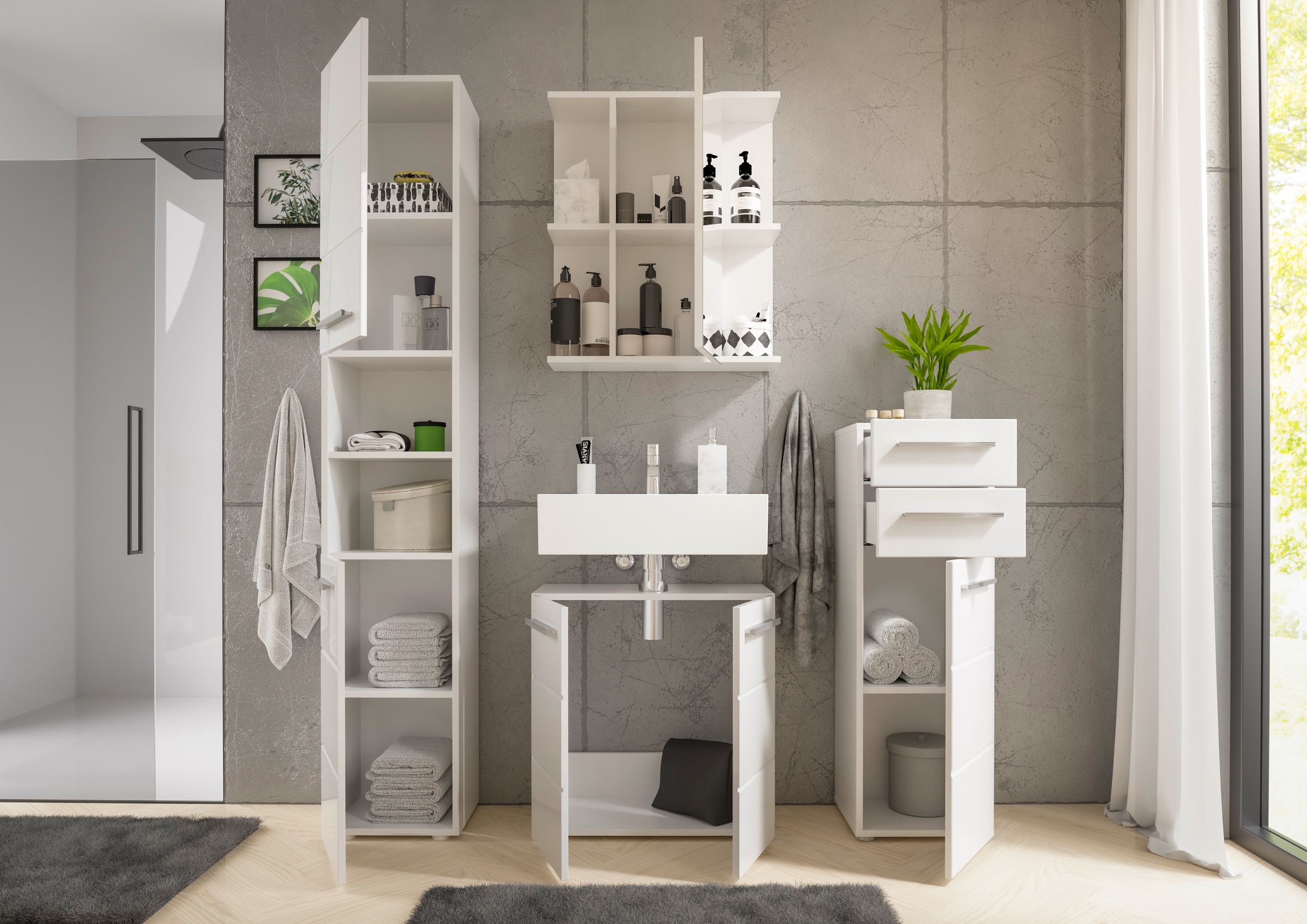 BASIC by Balculina Spiegelschrank »Mandi« 1 Stk. tlg. Breite 60cm, hochglanz Front