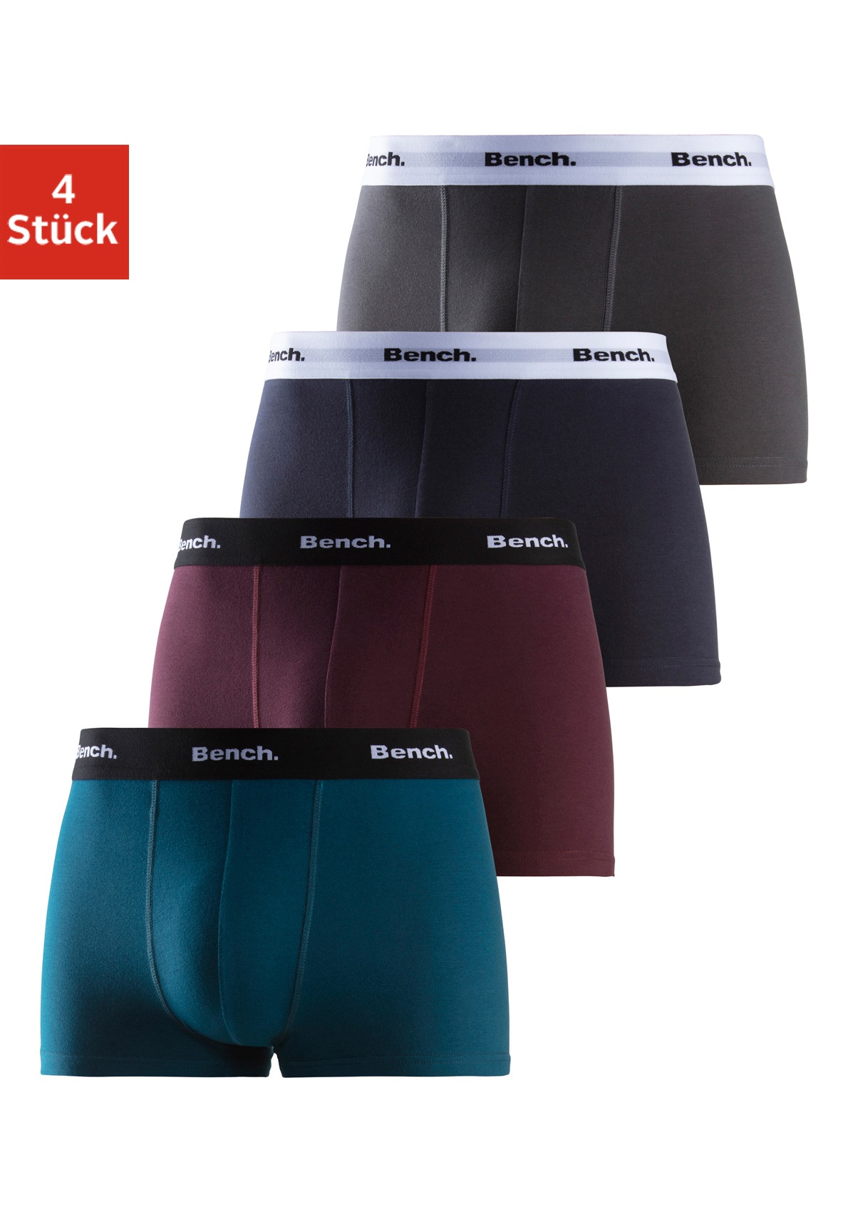 Bench. Boxer, (Packung, 4 St.), mit kontrastfarbigem Bund kaufen