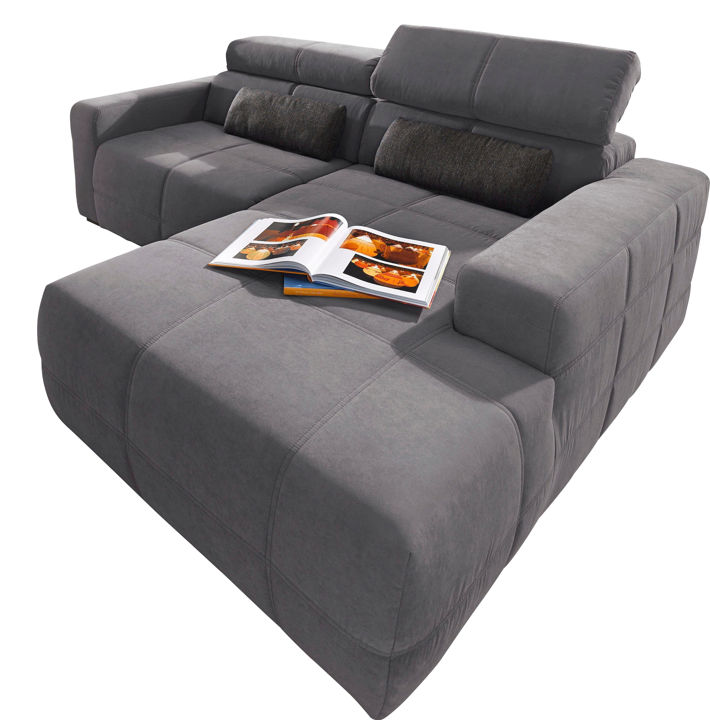 DOMO collection Ecksofa "Brandon B/T/H: 214/100/80 cm, L-Form", Luxus-Micro günstig online kaufen