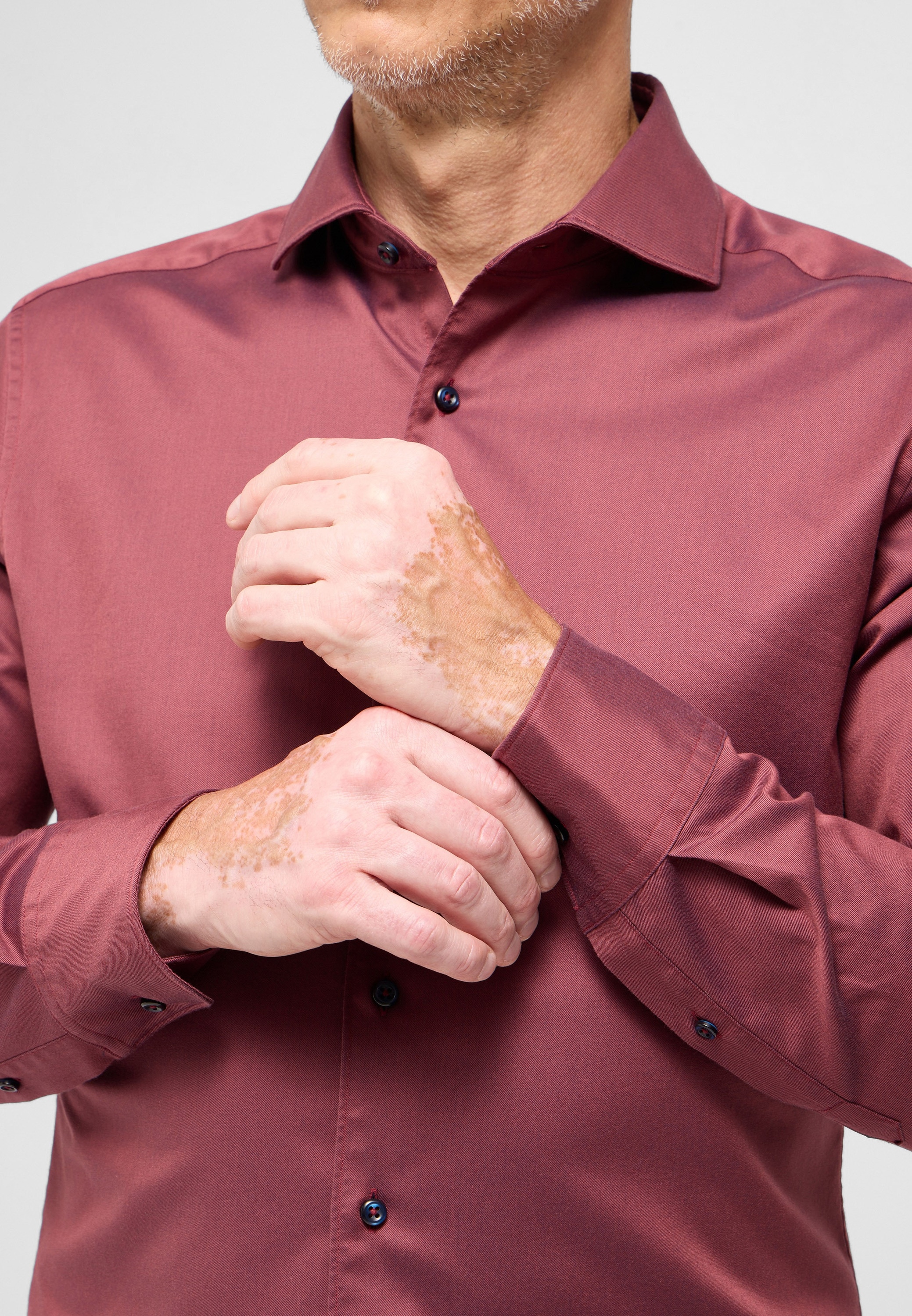 Eterna Langarmhemd »SLIM FIT« EASY IRON (bügelleicht)