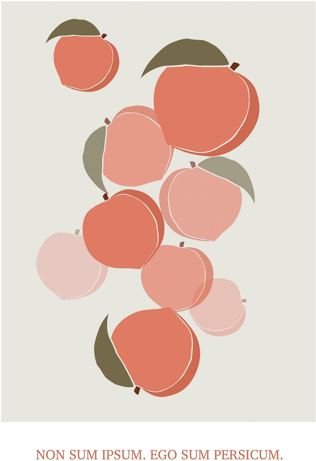 Komar Bild "Cultivated Peaches" Natur 1 Stk. tlg. Wandbild zur Dekoration - günstig online kaufen