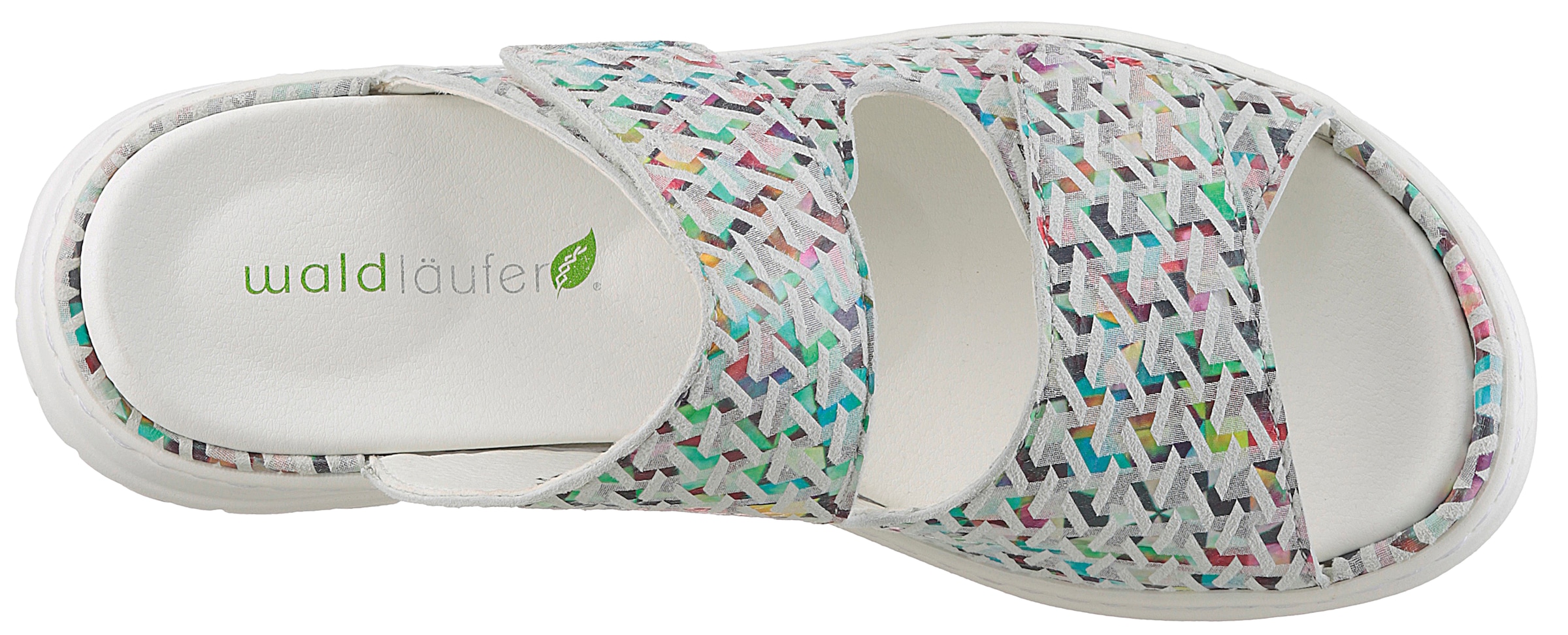 Waldläufer Pantolette »H-JOLINE«, Sommerschuh, Bequemschuh, Hausschuh mit Klettverschlüsse, H-Weite