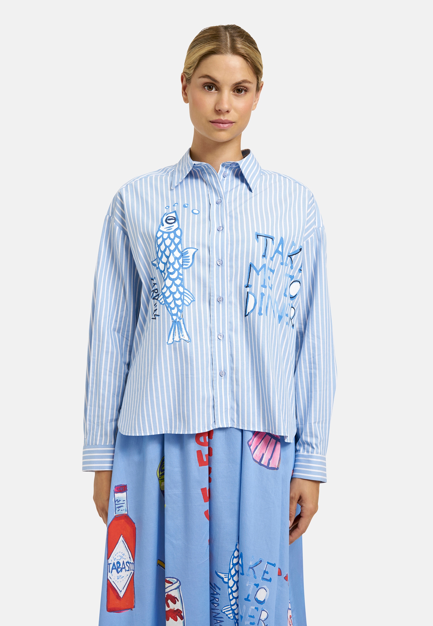 Milano Italy Langarmbluse mit Baumwolle günstig online kaufen