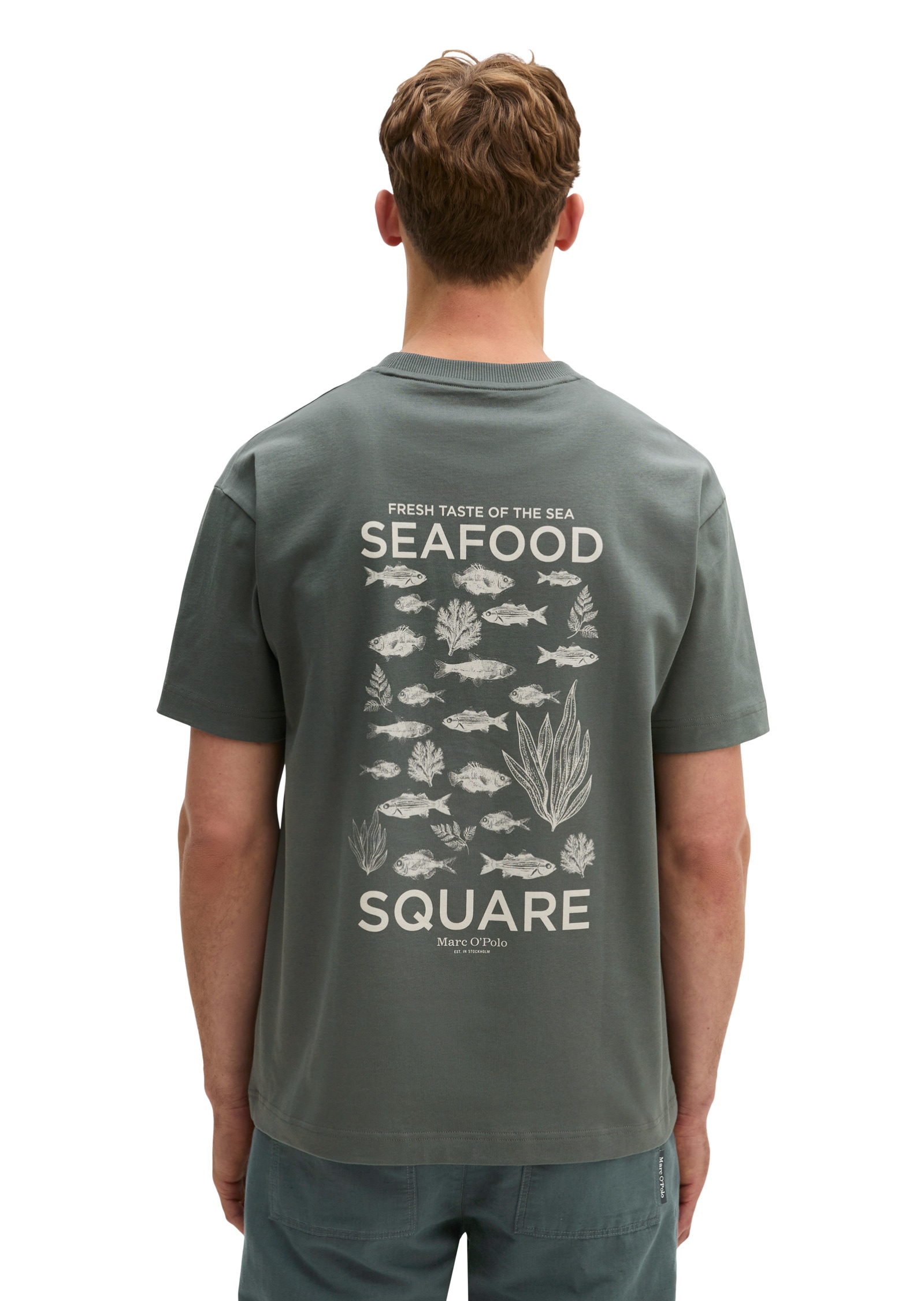 Marc O'Polo T-Shirt »mit Seafood-Rückenprint«