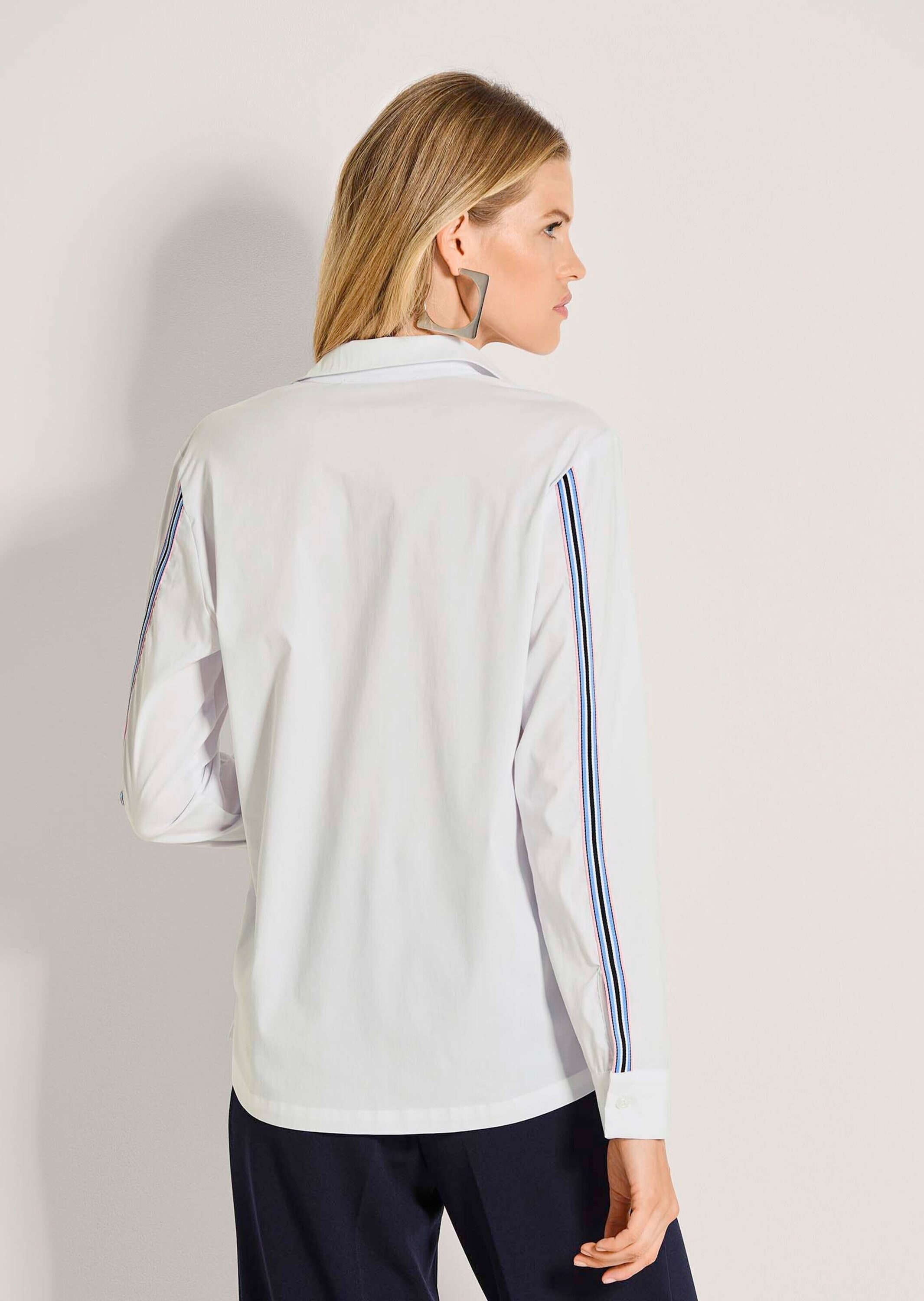 MADELEINE Langarmbluse »Hemdbluse Baumwollbluse mit Kontrastdetails«