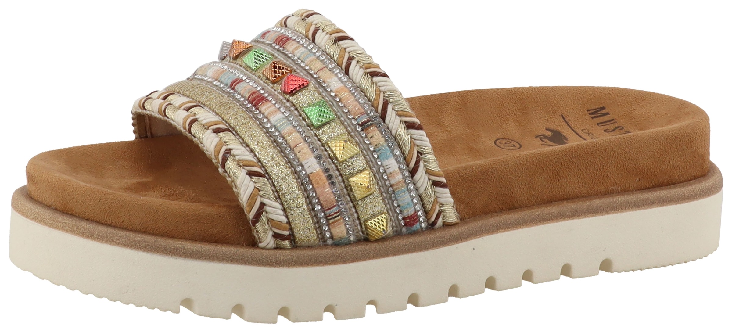 Mustang Shoes Pantolette "Malina" Sommerschuh, Schlupfschuh mit Flechtungen günstig online kaufen