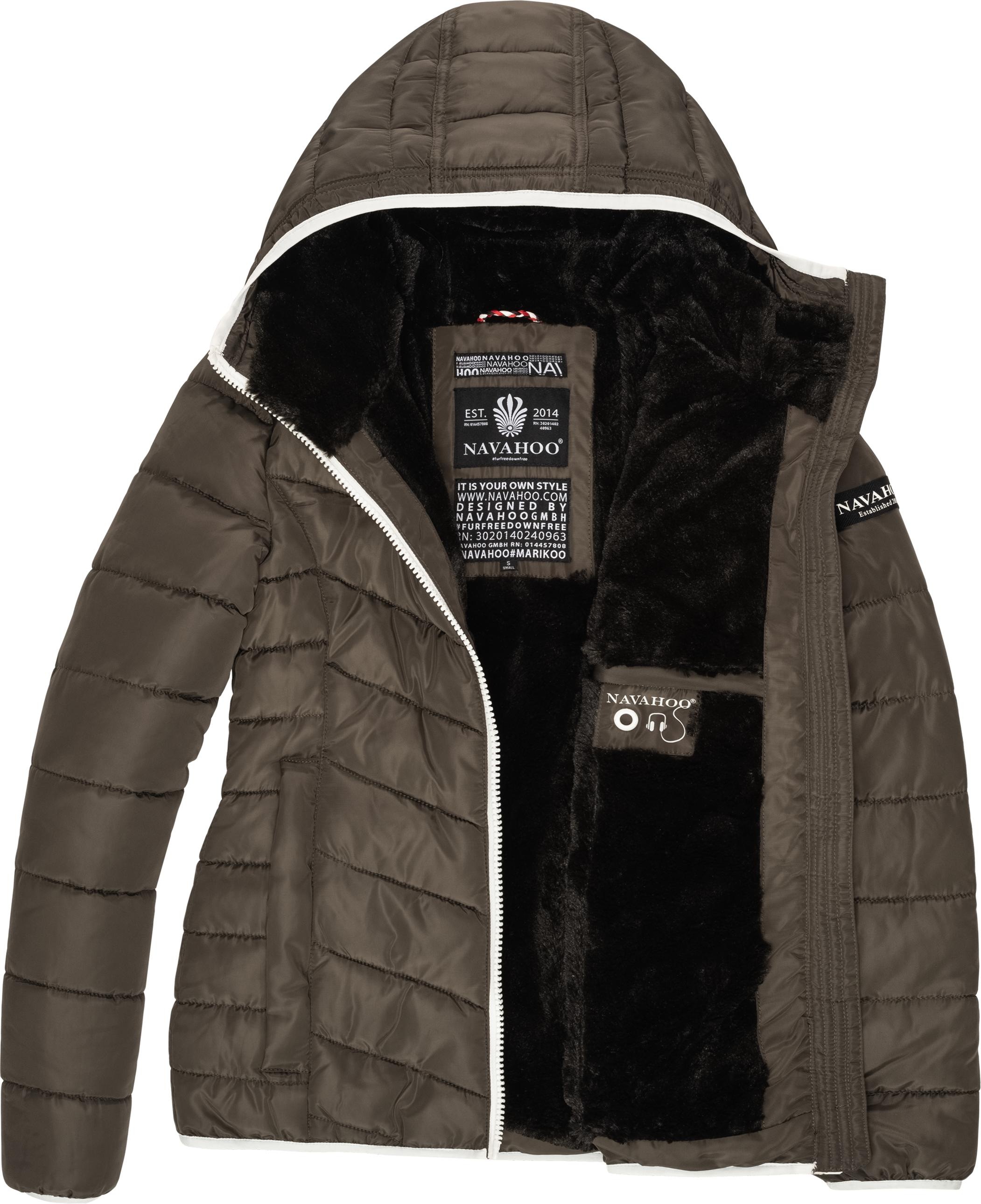 Navahoo Steppjacke »Elva«, mit Kapuze, stylische Damen Winterjacke mit Kapuze